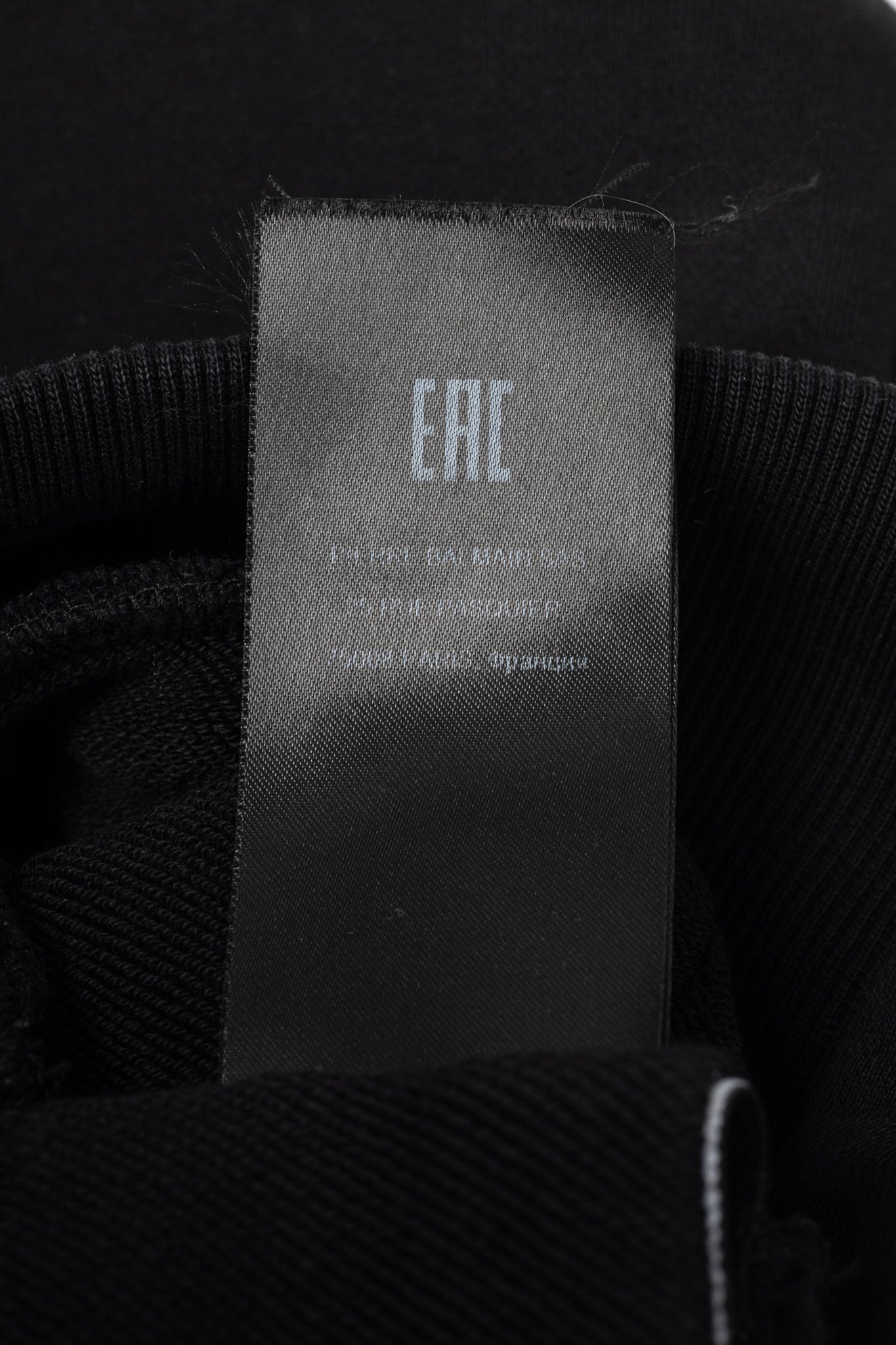 Balmain Black Cropped Cotton Logo Hoodie
