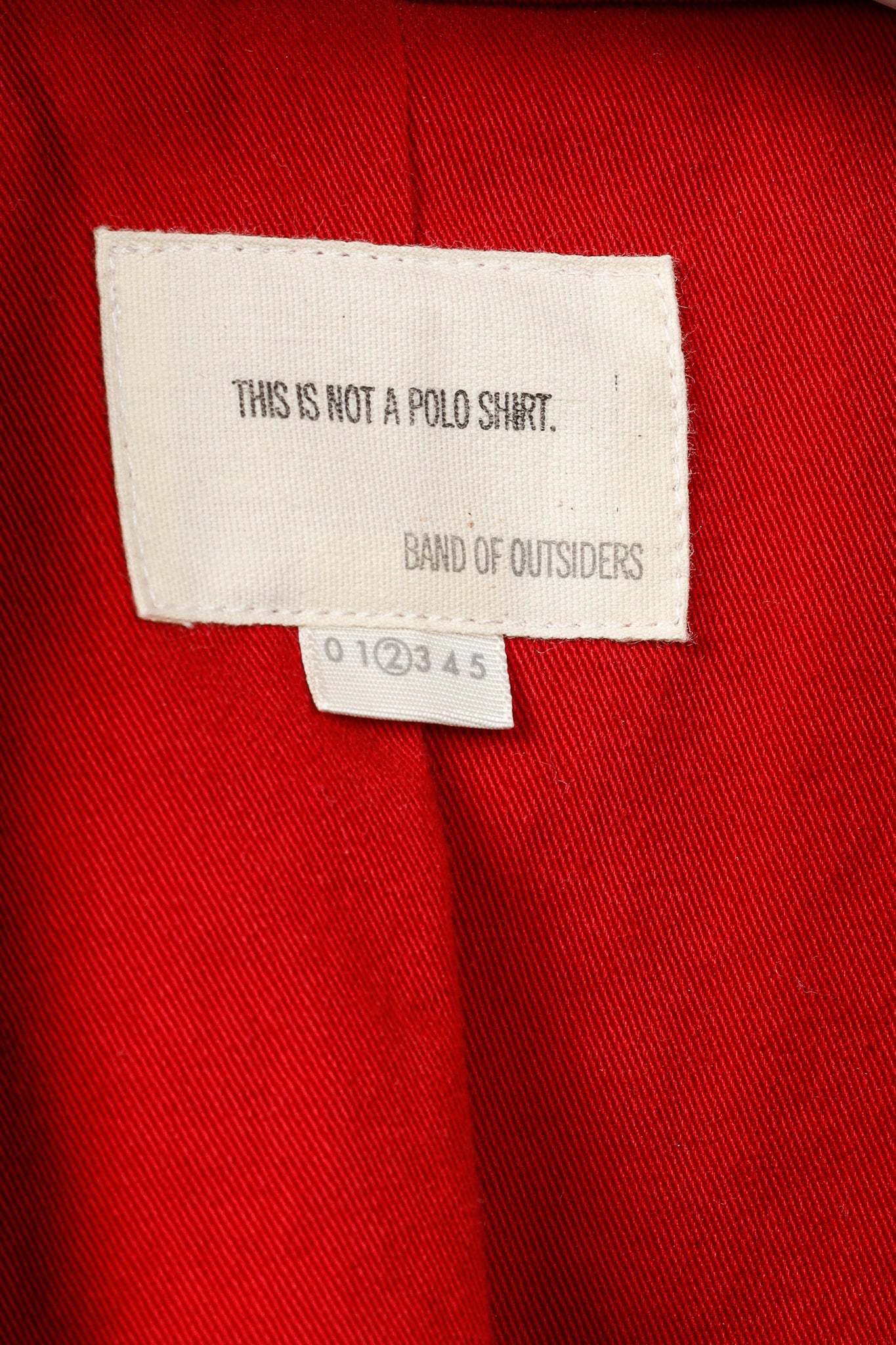 Band of Outsiders Red Cotton-Twill Tailored Blazer