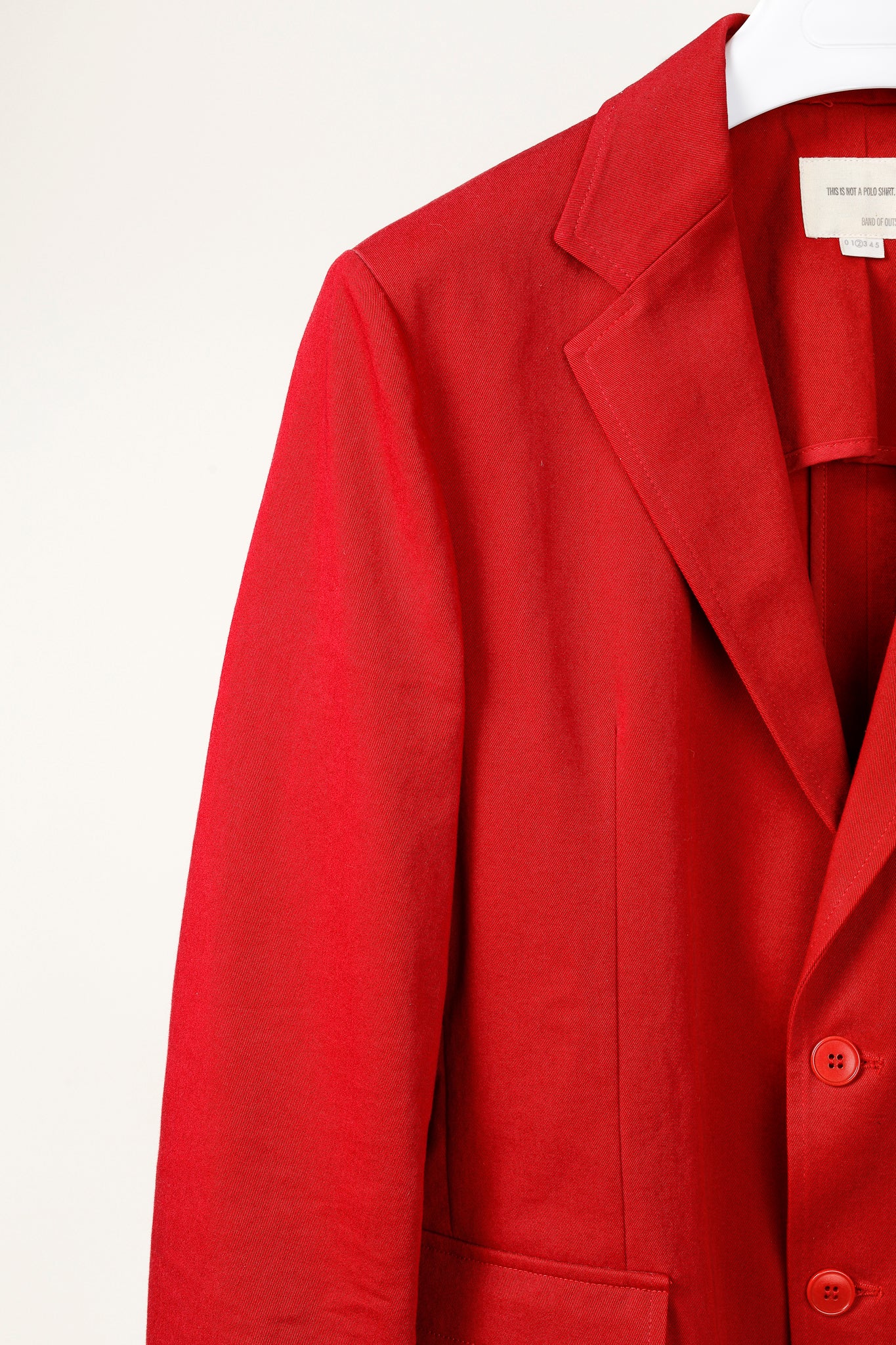 Band of Outsiders Red Cotton-Twill Tailored Blazer