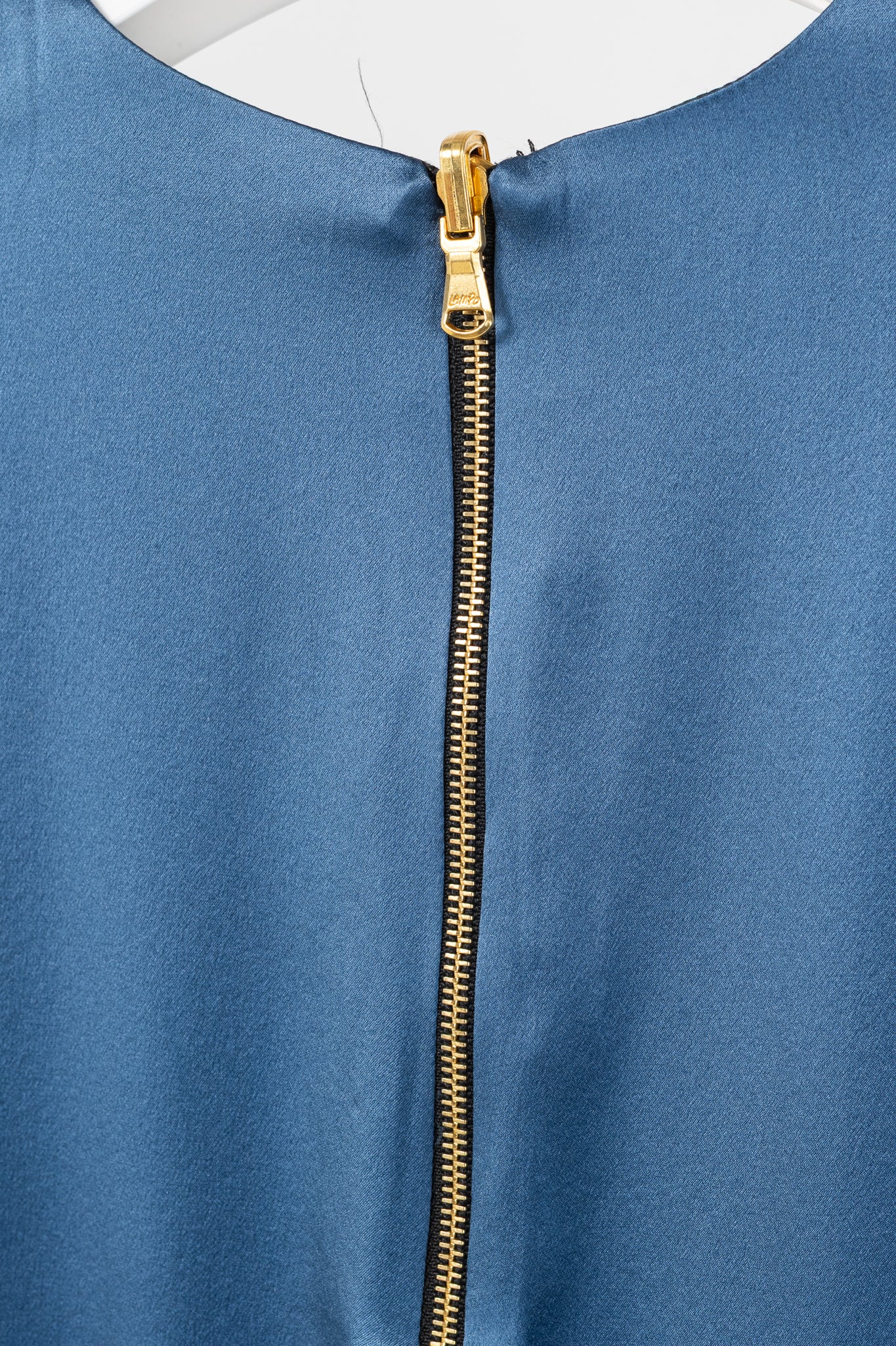 Dassie Reversible Black & Blue Silk Charmeuse Dress