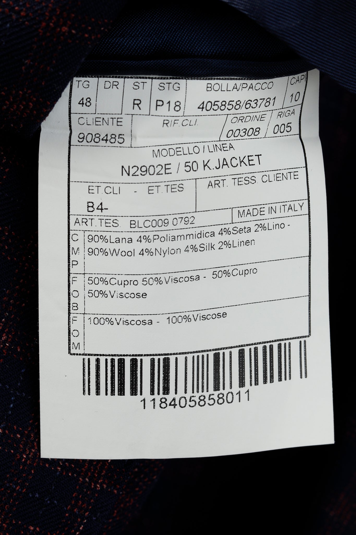 Boglioli Navy Red Check Single-Breasted 3-Button Blazer