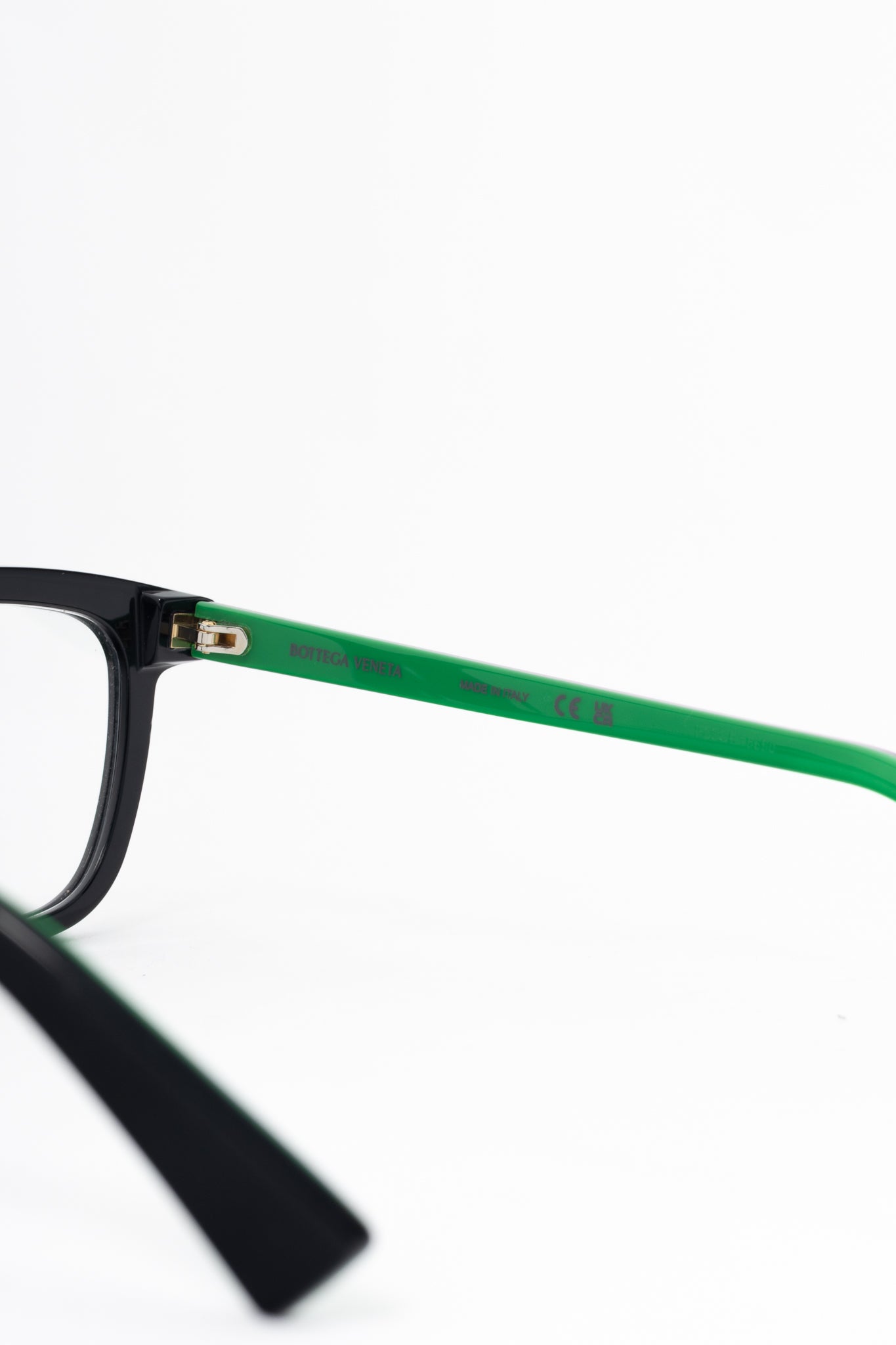 Bottega Veneta BV1229OA Black & Green Acetate Square Glasses