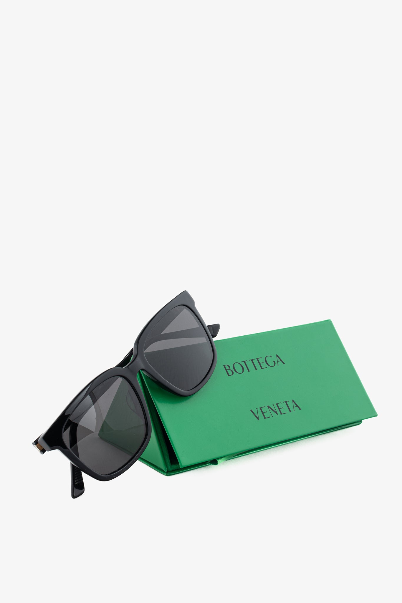 Bottega Veneta BV1021SK Black Square Acetate Sunglasses