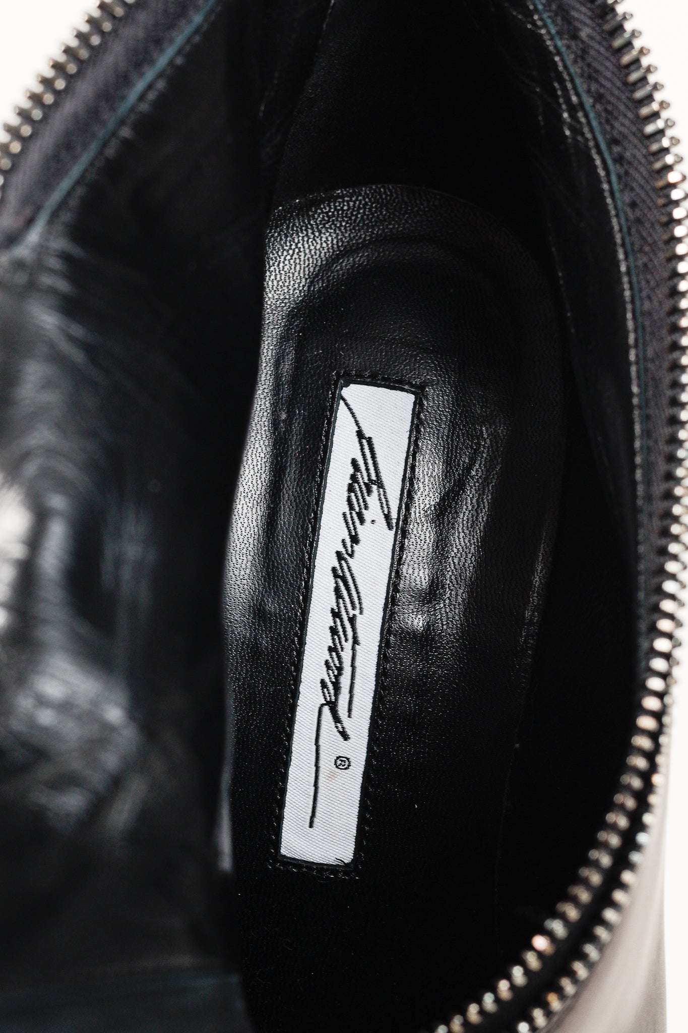 Brian Atwood Nebula Black Tumbled Nubuck Leather Zip-Detail Pointed-Toe Booties