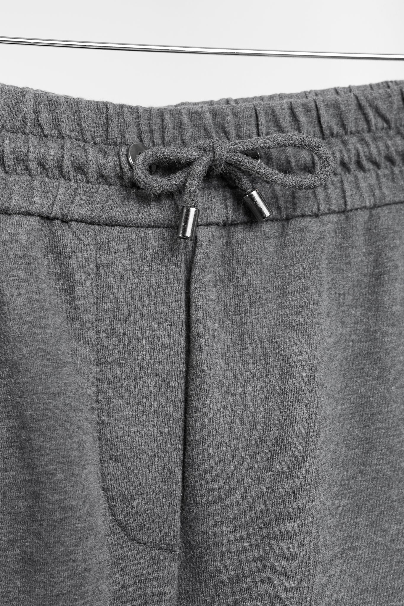 Brunello Cucinelli SS/20 Grey Cotton Jersey Monili-Beaded Sweatpants