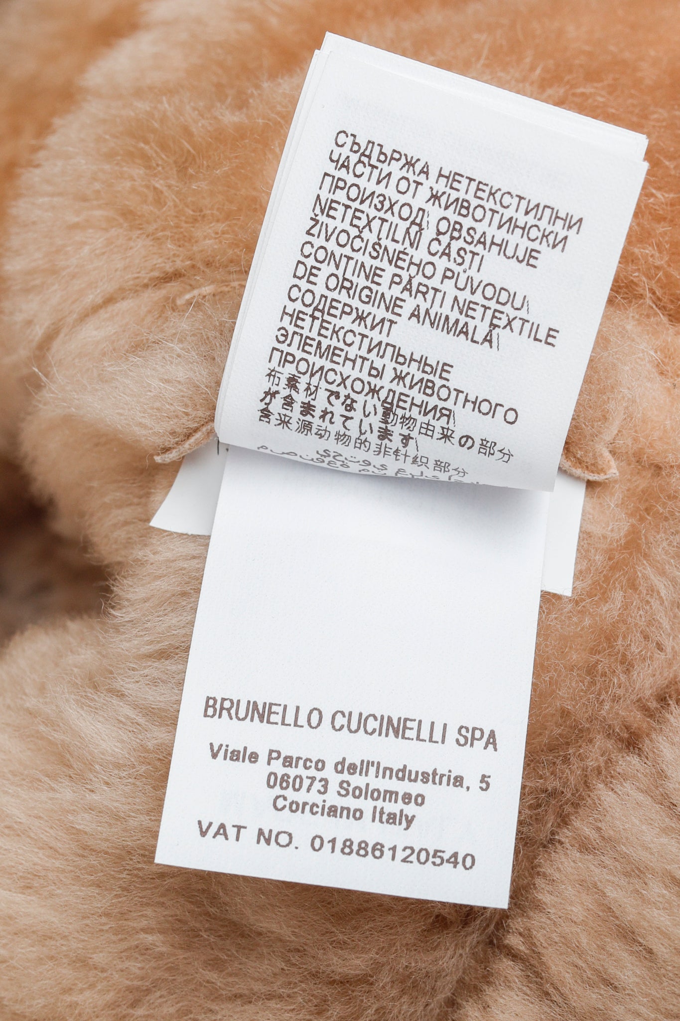 Brunello Cucinelli Beige Sherpa Sheepskin Fur Peacoat