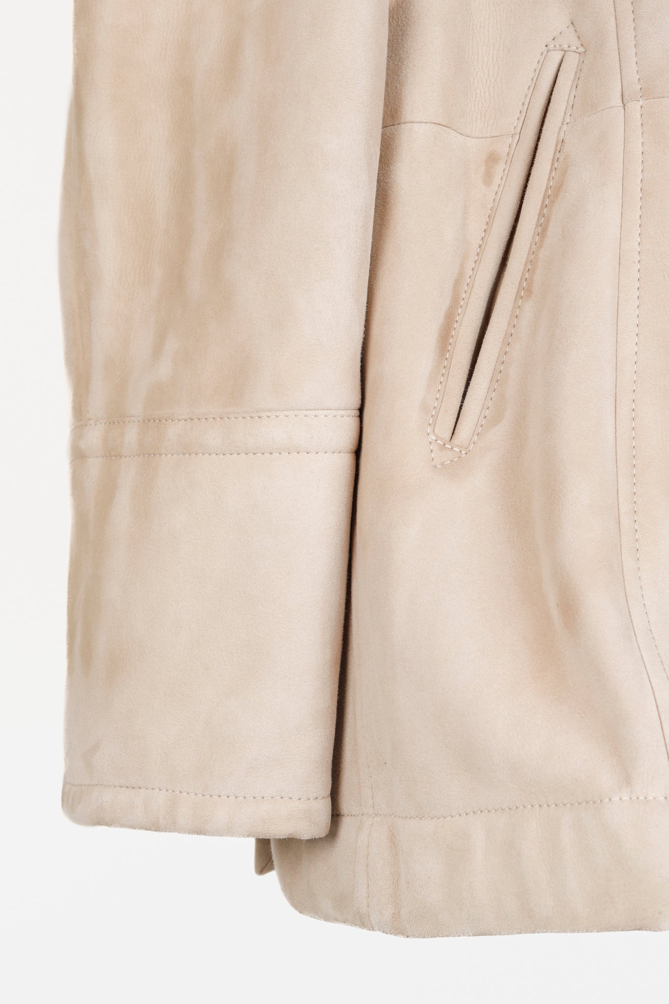 Brunello Cucinelli Beige Sherpa Sheepskin Fur Peacoat