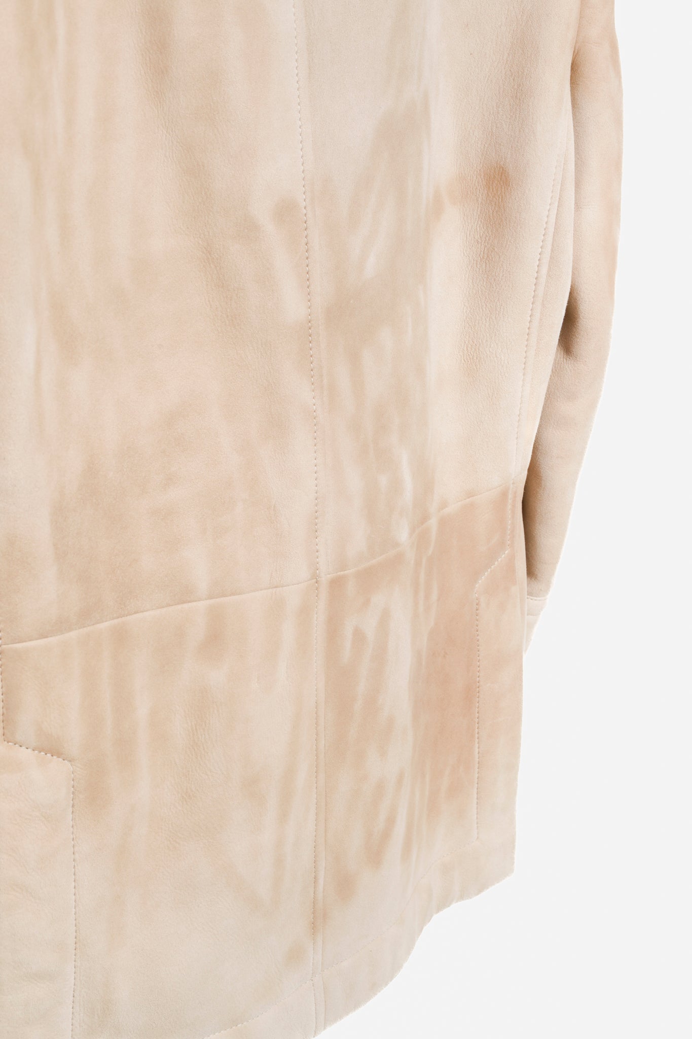 Brunello Cucinelli Beige Sherpa Sheepskin Fur Peacoat