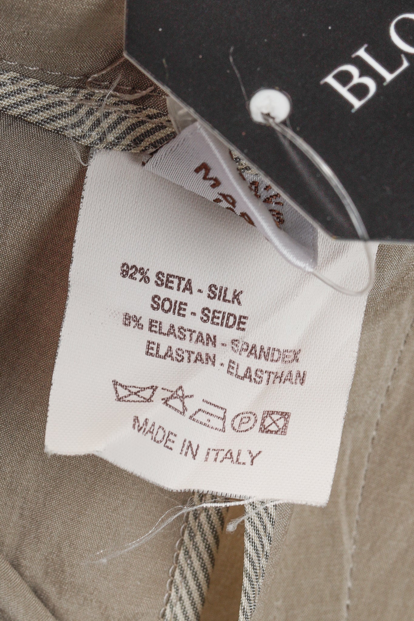 Brunello Cucinelli Taupe Silk Pleated Trousers