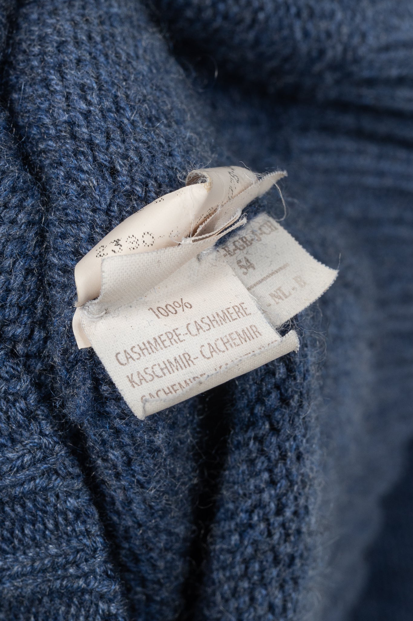 Brunello Cucinelli Blue Cashmere Shawl-Collar Sweater