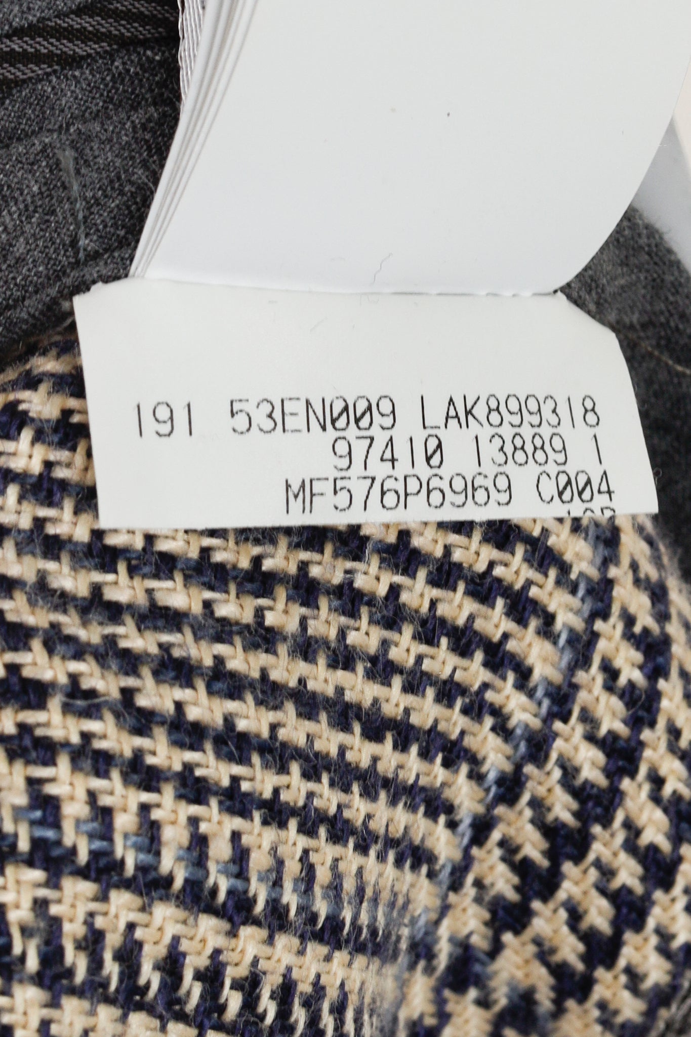 Brunello Cucinelli Black Grey Houndstooth Linen Wide-Leg Trouser