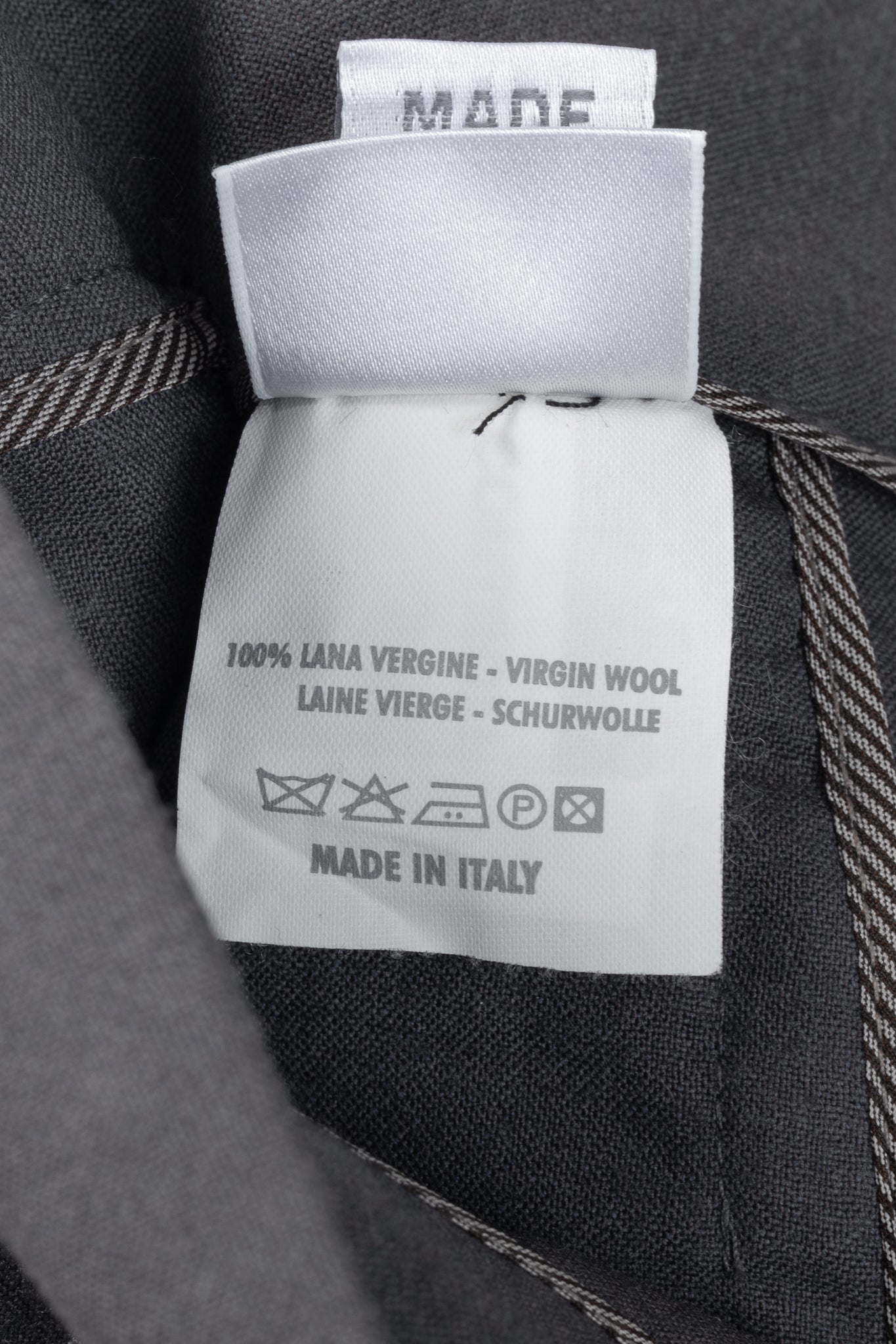 Brunello Cucinelli Grey Wool Double-Button-Fly Trousers