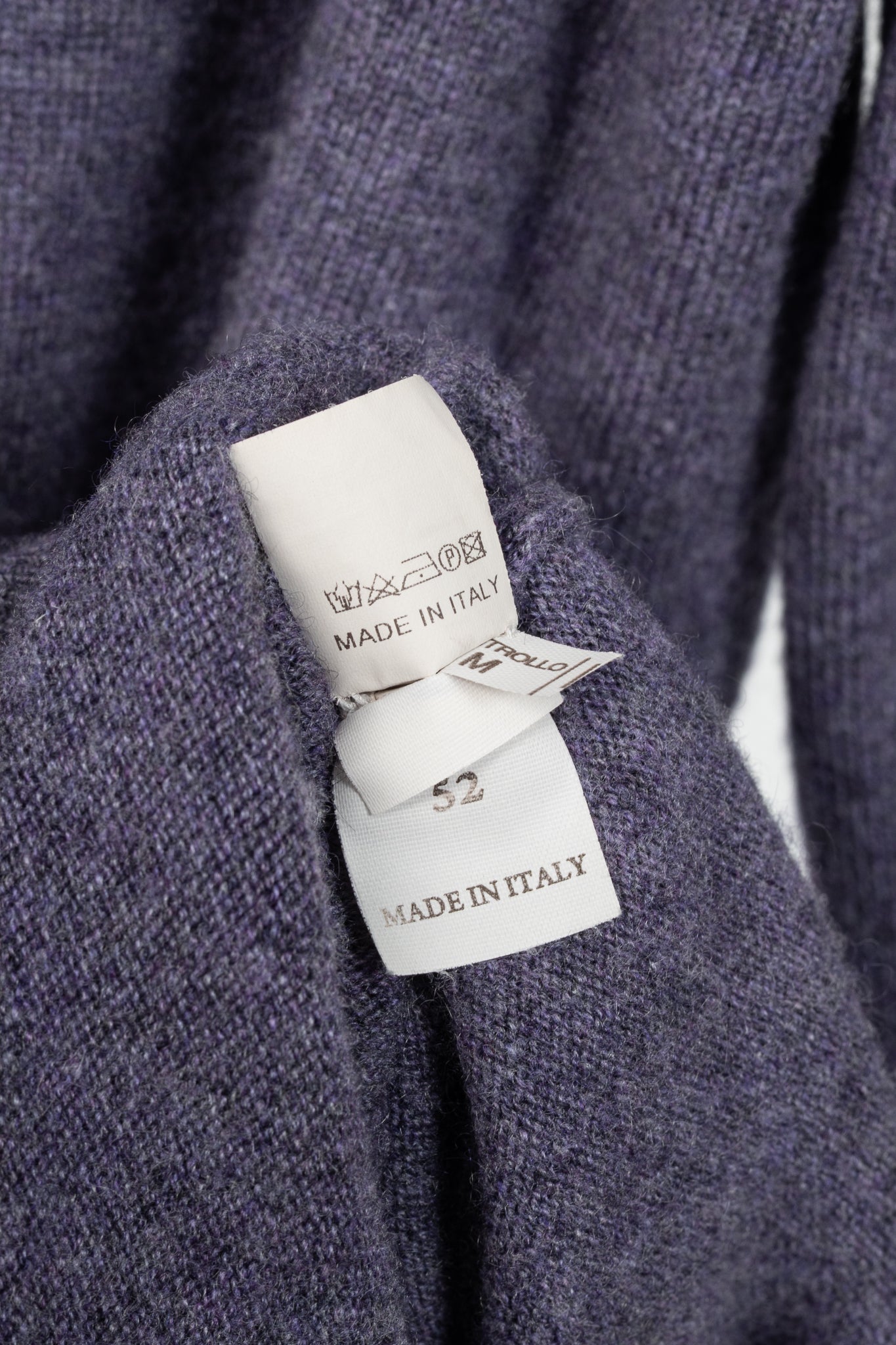 Brunello Cucinelli Purple Cashmere-Knit V-Neck Sweater