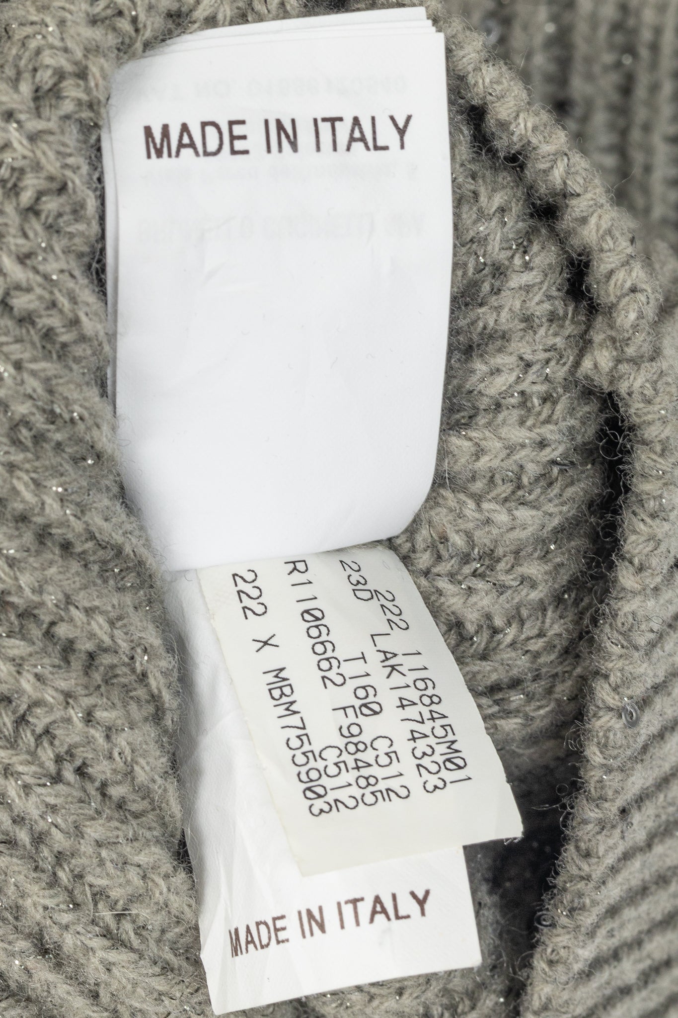 Brunello Cucinelli AW22 Grey Cashmere-Blend Sequin Turtleneck Sweater