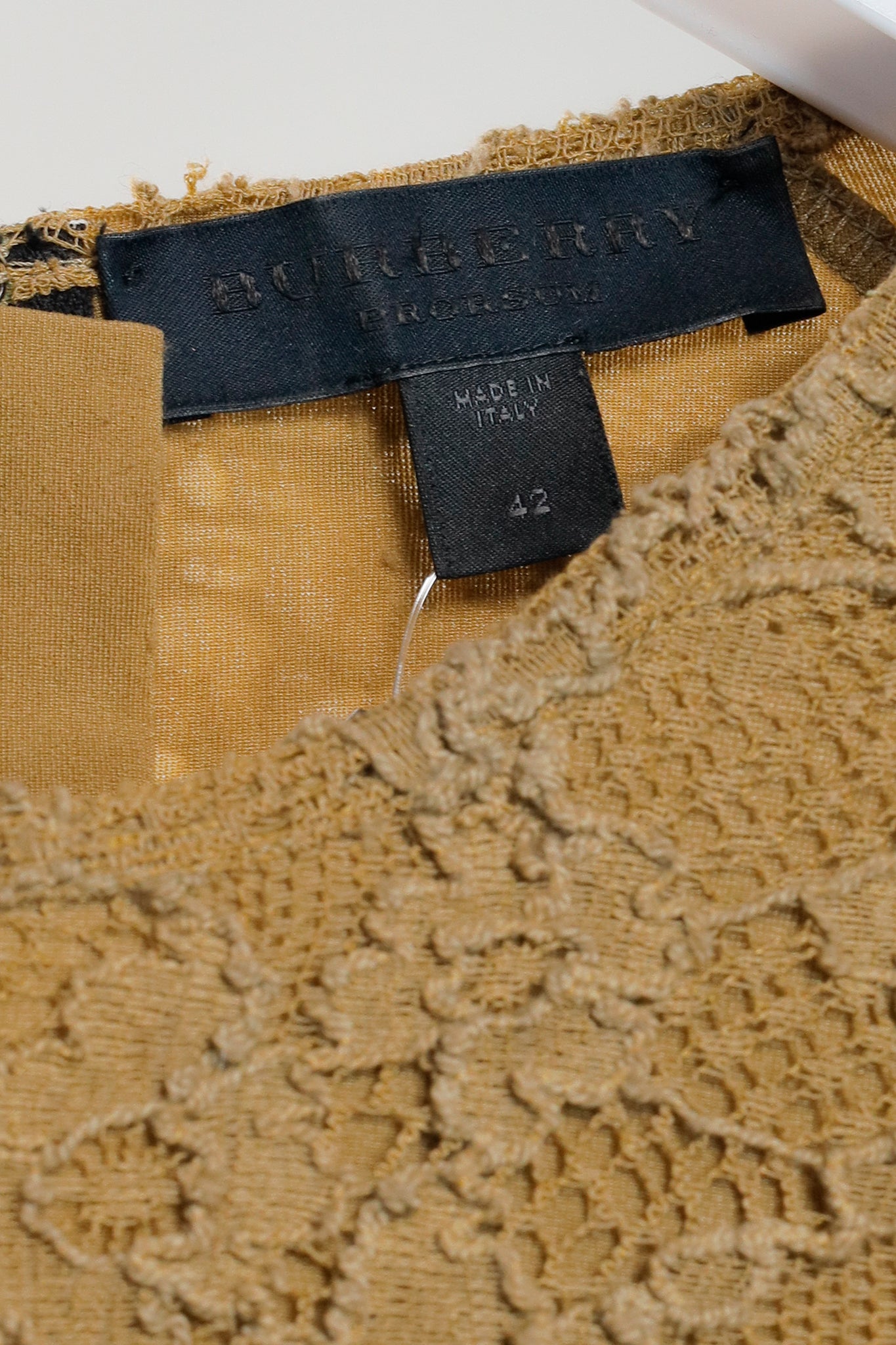 Burberry Prorsum AW/10 Olive Stretch Lace Panelled Dress