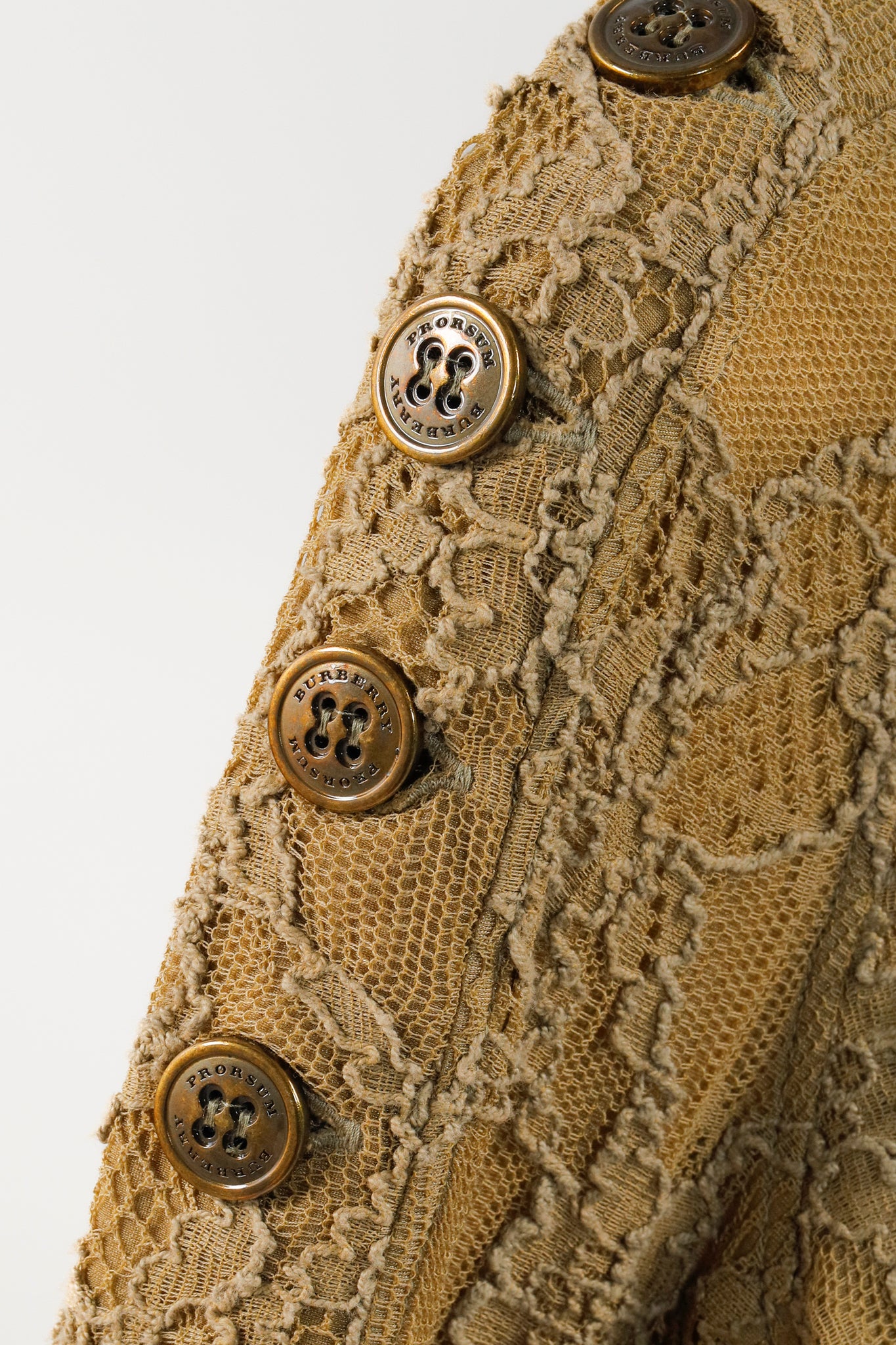 Burberry Prorsum AW/10 Olive Stretch Lace Panelled Dress