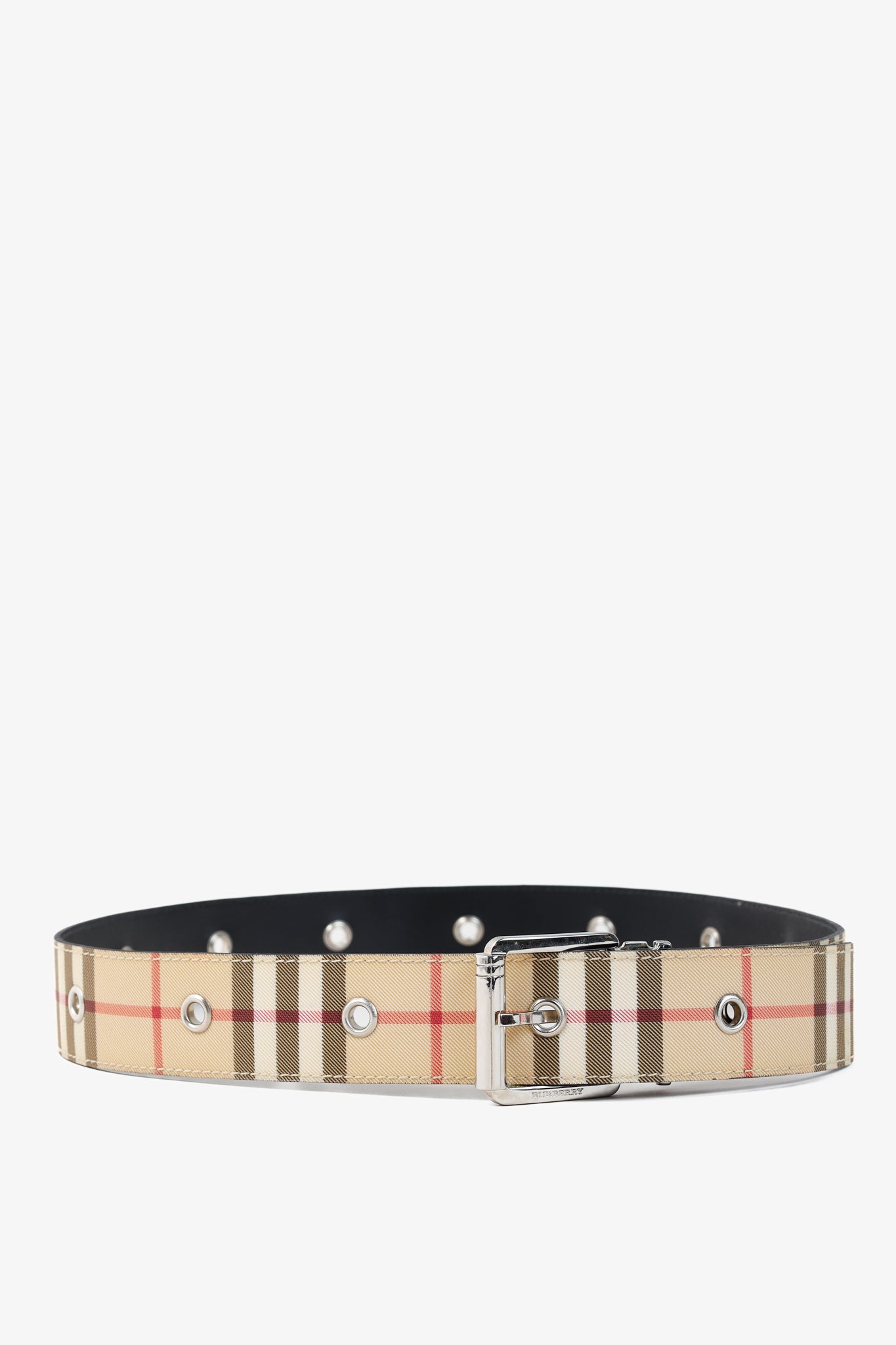 Burberry House Check Coated Canvas Belt