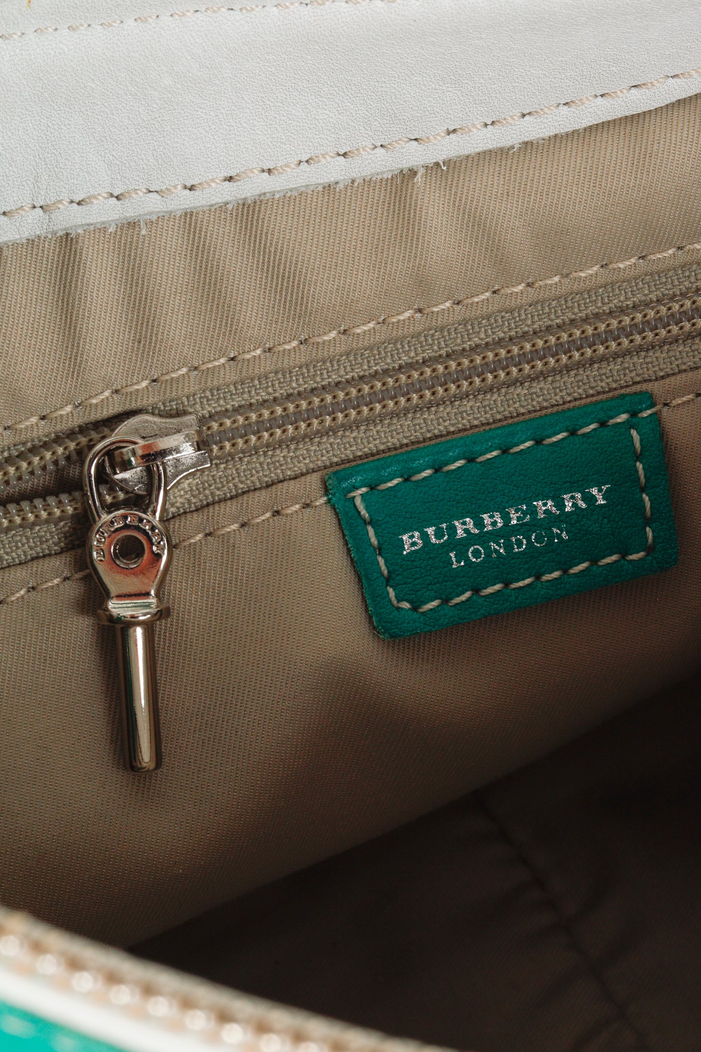 Burberry Shades of Green Vintage Brogue Hobo Shoulder Bag