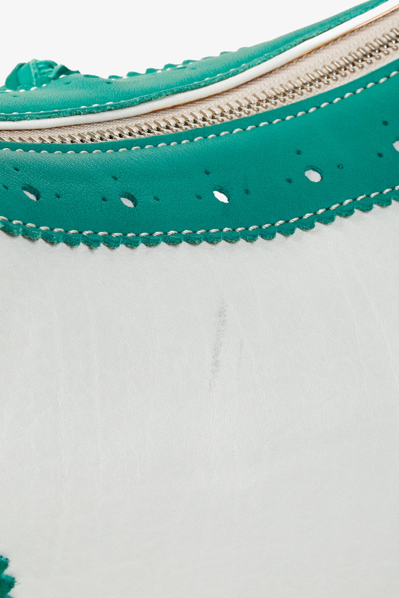 Burberry Shades of Green Vintage Brogue Hobo Shoulder Bag