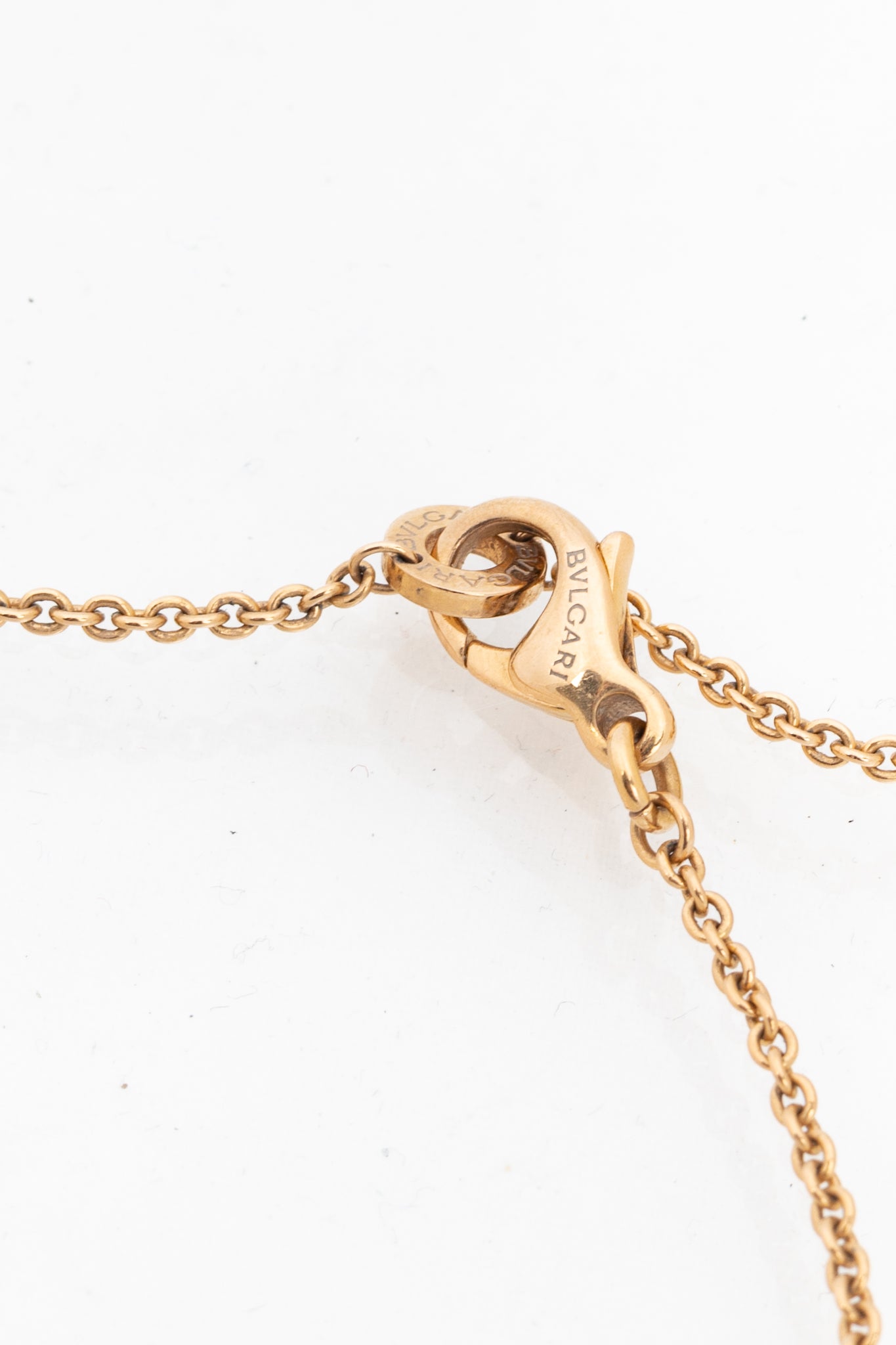 Bvlgari "Bvlgari Bvlgari" 18k Gold Pendant Chain Necklace