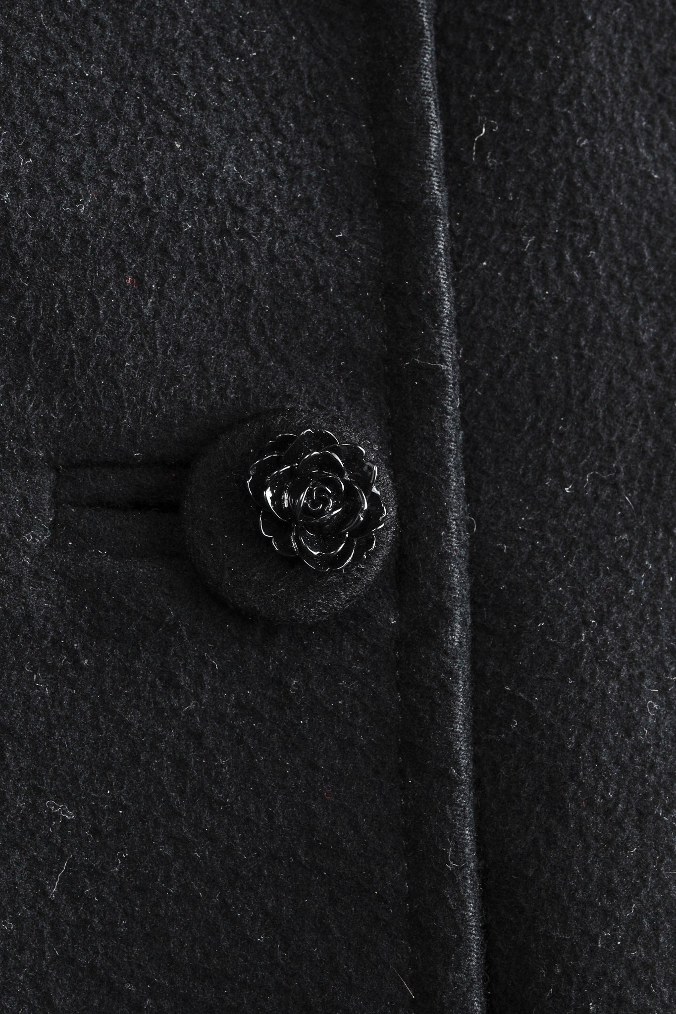 Calla Paris Fall 2013 Boucle Sleeve Black Multi-Material Pea Coat