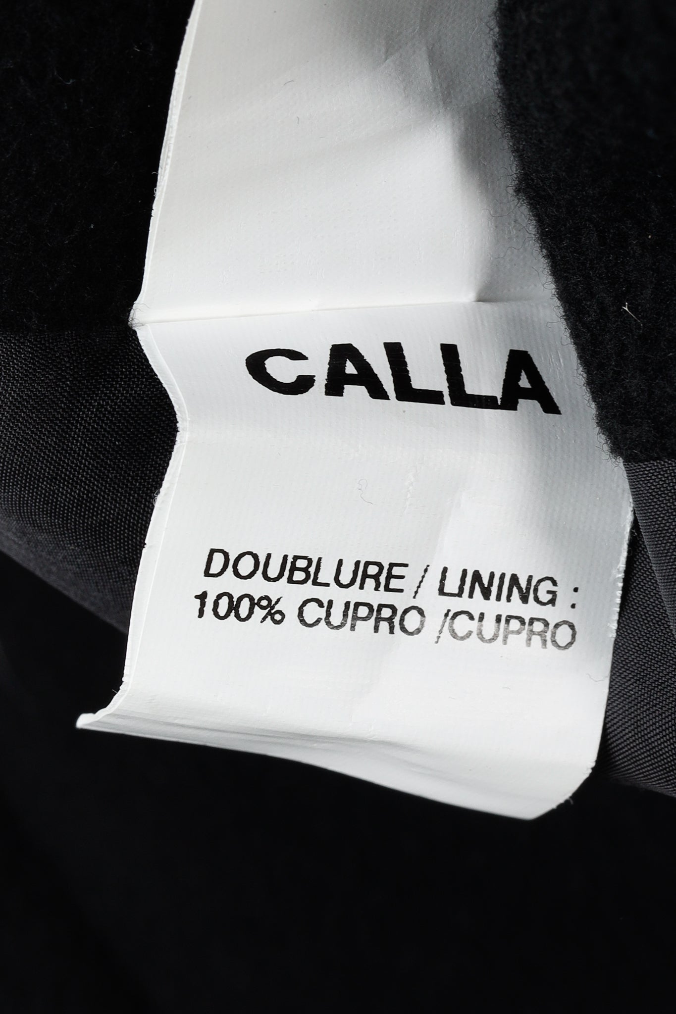 Calla Paris Fall 2013 Boucle Sleeve Black Multi-Material Pea Coat