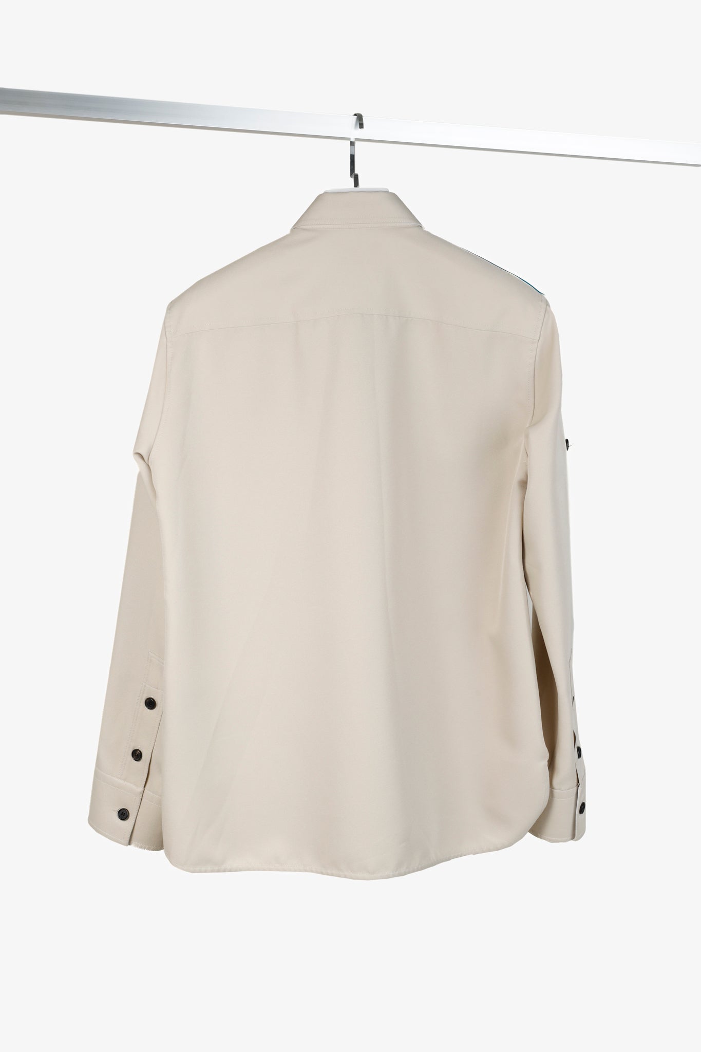 Calvin Klein 205W39NYC Raf Simons Teal Khaki Contrast Tactical Button Up