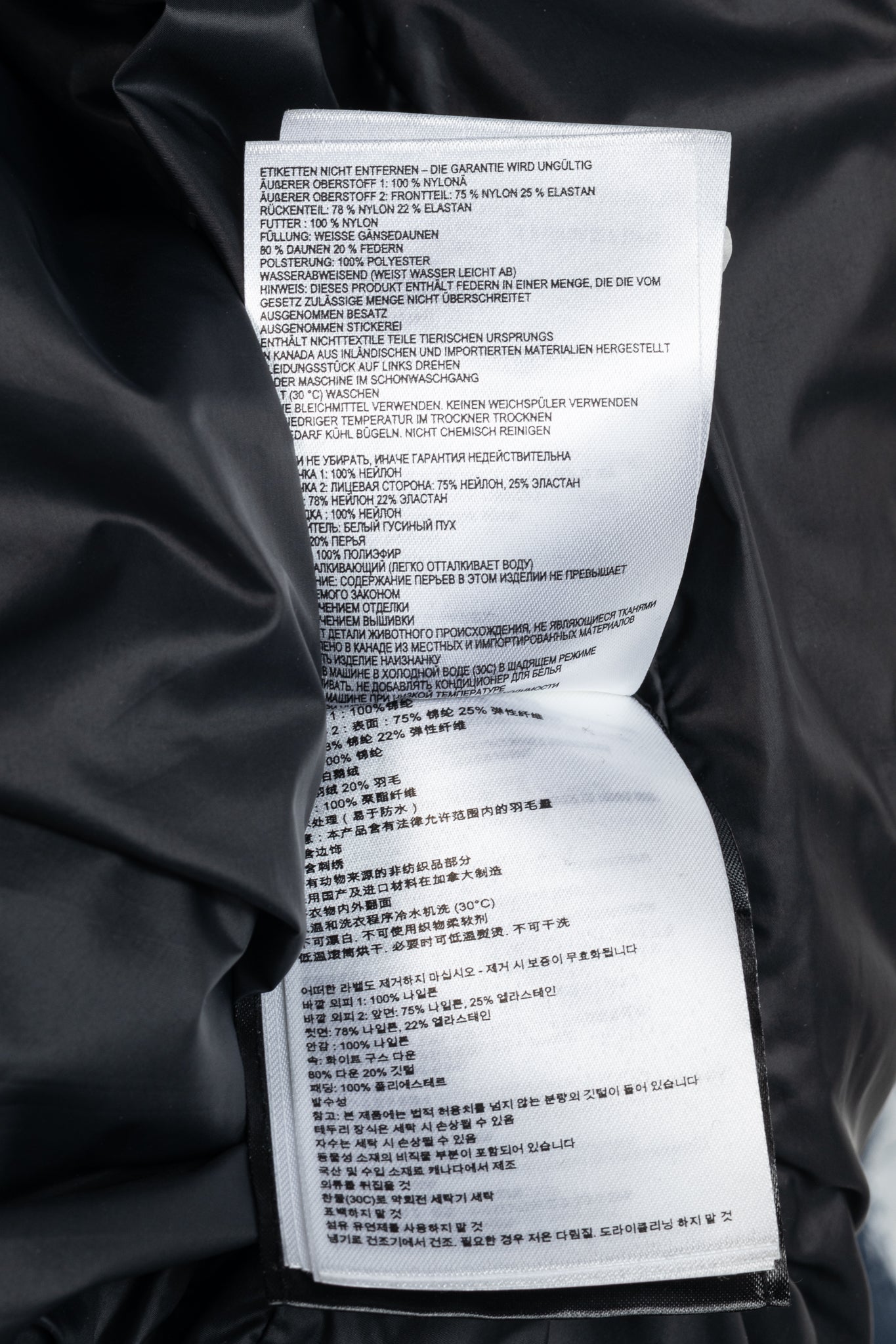 Canada Goose Cabri Blue Free Form Camo Quilted Hooded Down Jacket