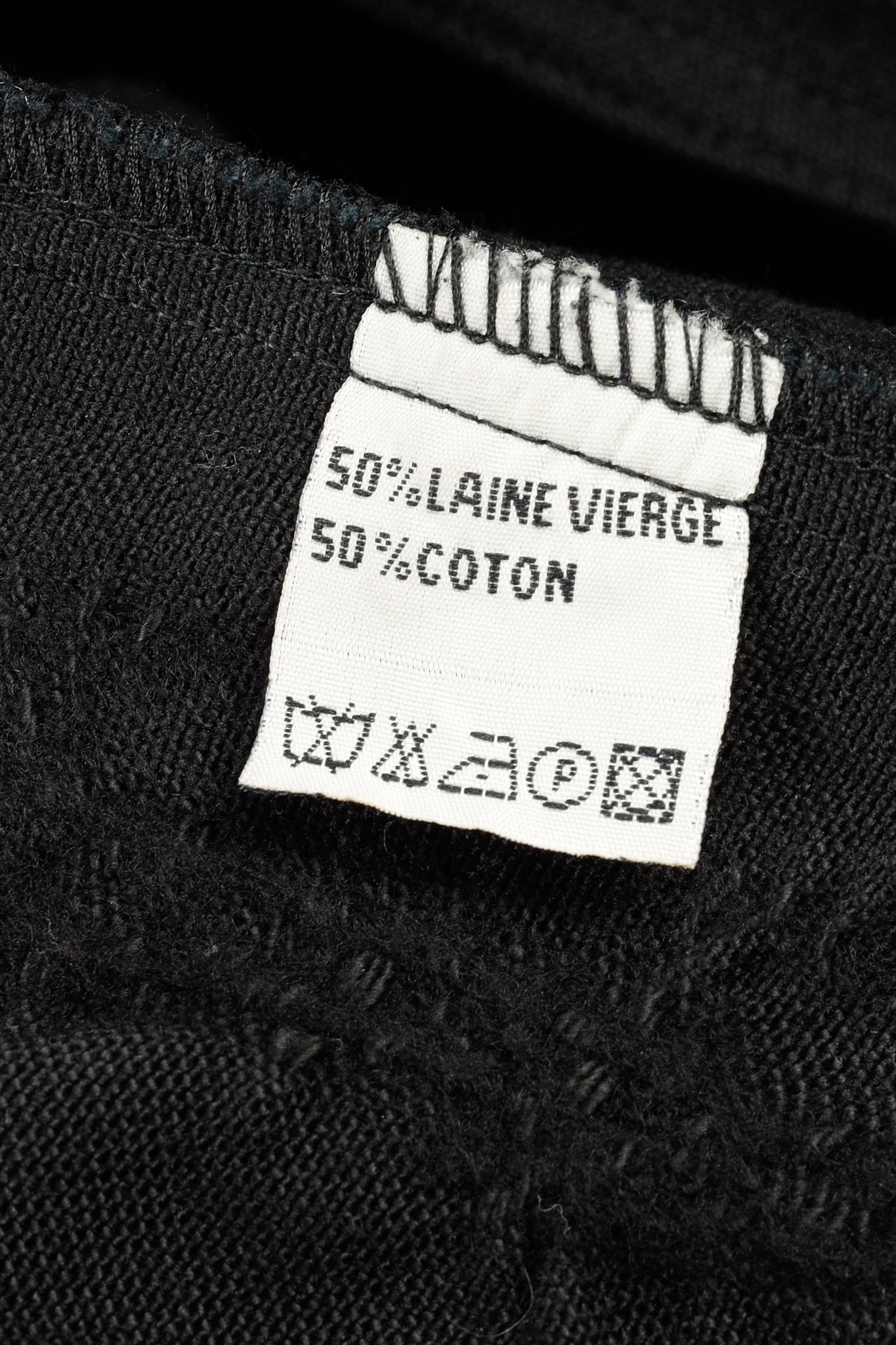 Caty Lesca Black Textured Wool & Cotton Metal-Accent Jacket