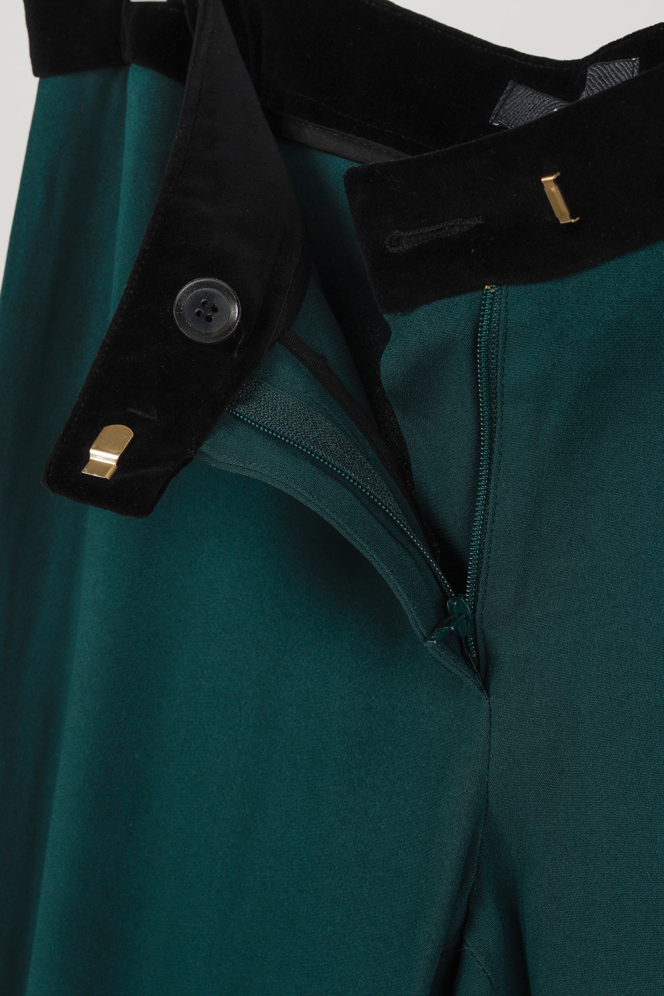 Just Cavalli Green Velvet Waist Trousers
