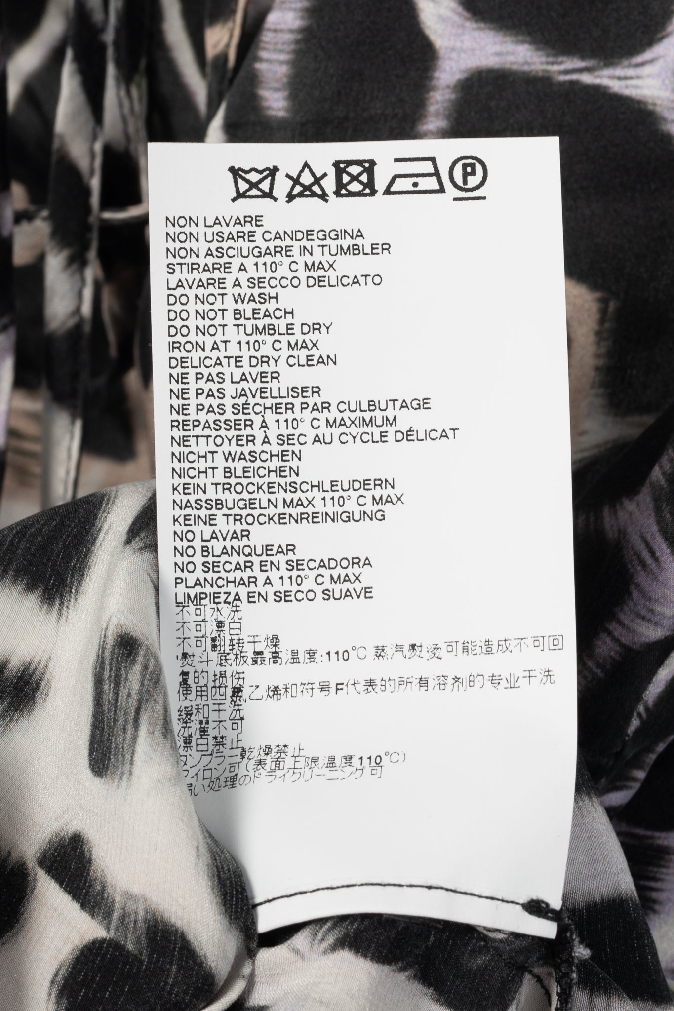 Just Cavalli Light-Grey-Multi Leopard Silk-Satin Tunic