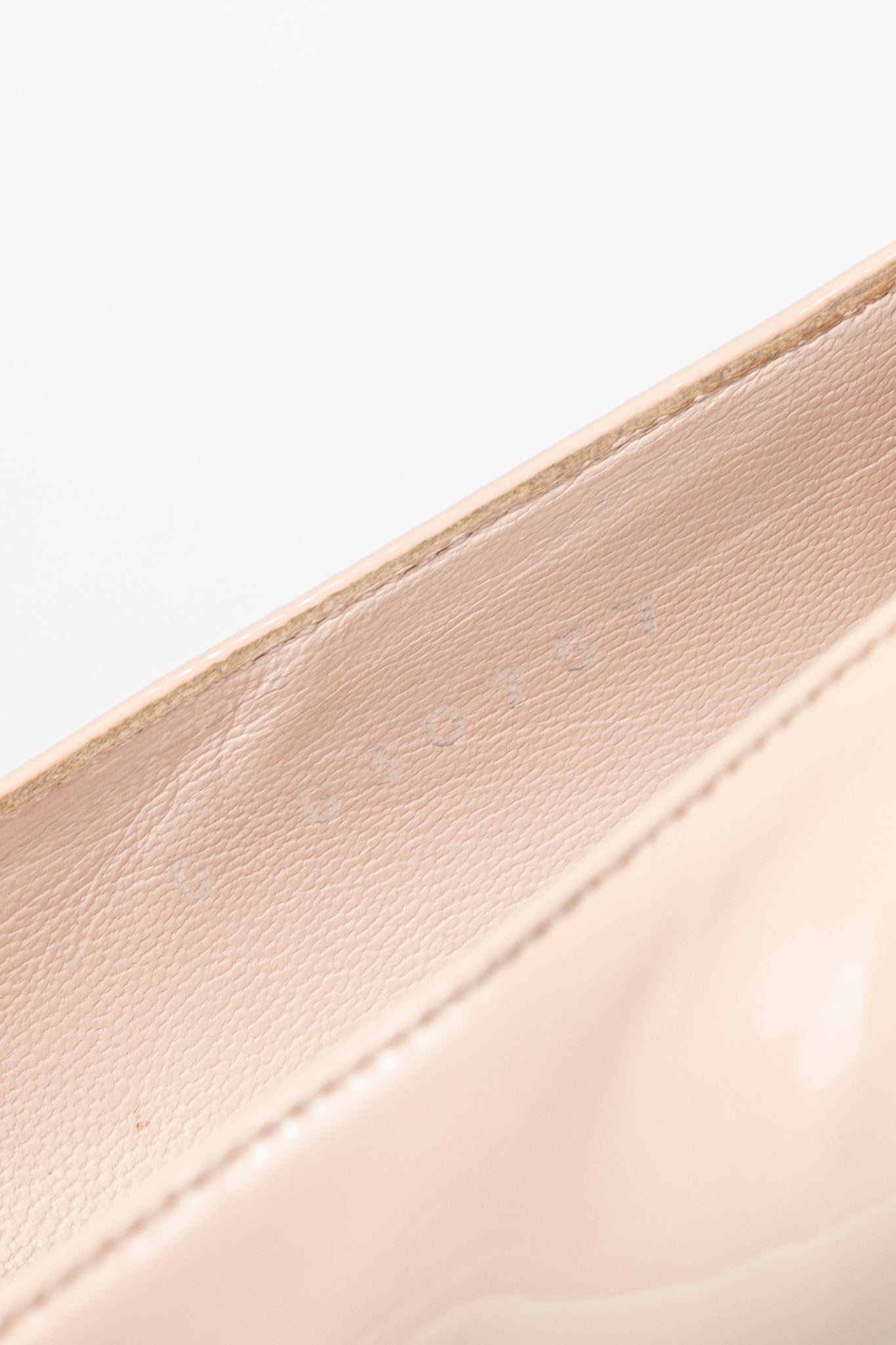 Chanel 16C Pink Patent Leather Pearl-Heel CC Loafers