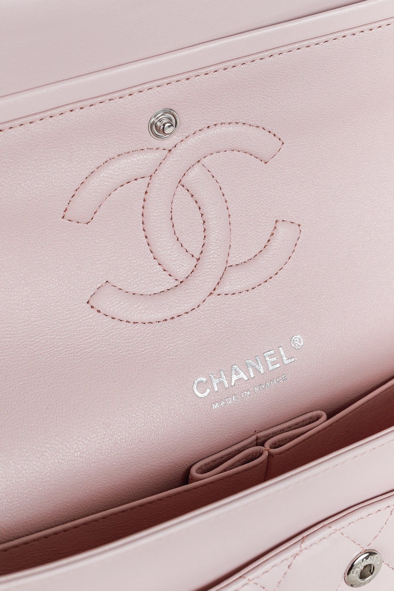 Chanel 18S Light Pink Lambskin Quilted Classic Medium Double Flap