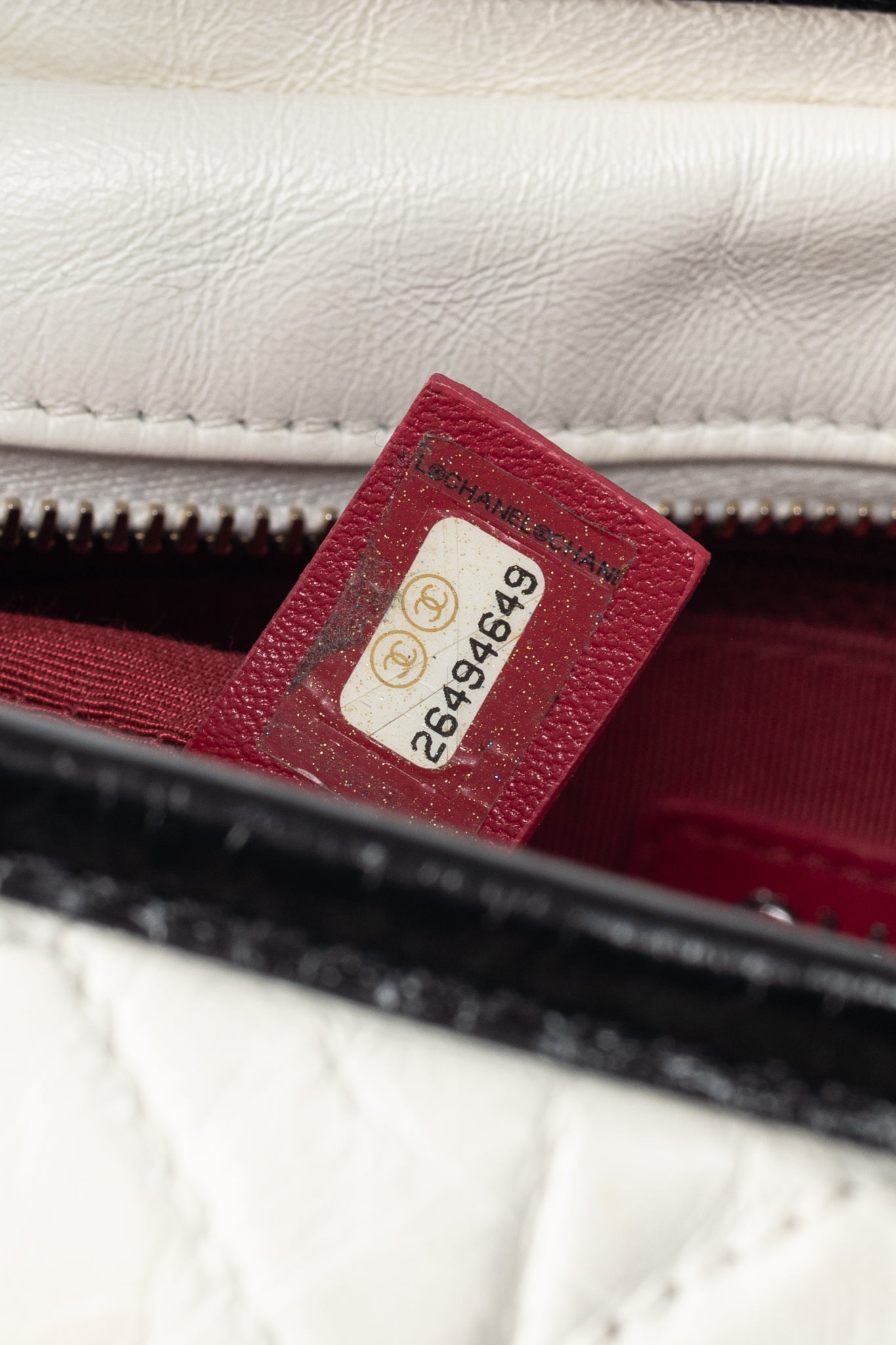 Chanel Medium Gabrielle Hobo White & Black Aged Calfskin Quilted-Leather Shoulder Bag