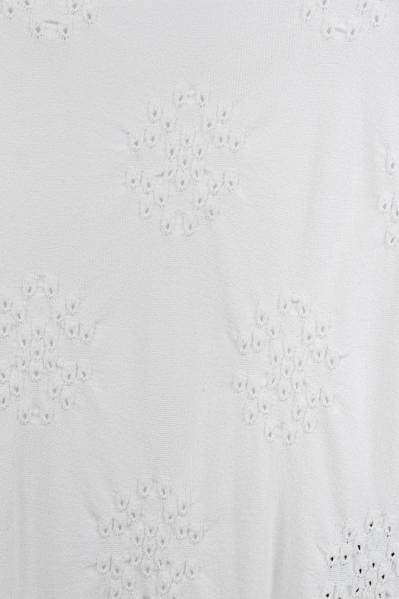 Chanel 2009 White Knit Inside Out Embroidery Dress