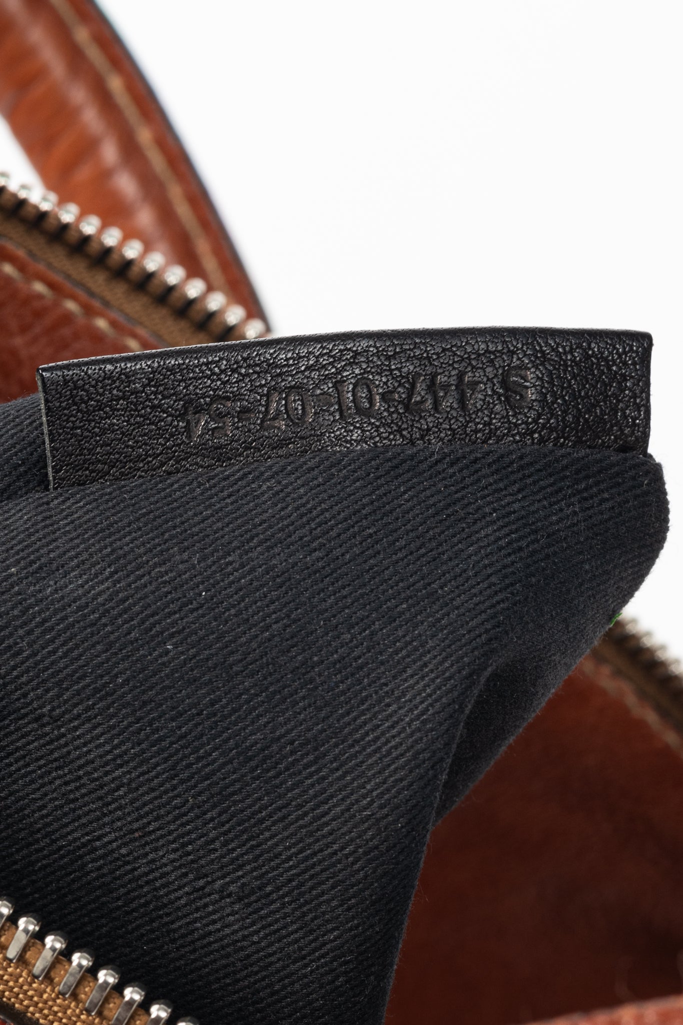 Chloe Edith Navy Canvas & Leather Trim Tote