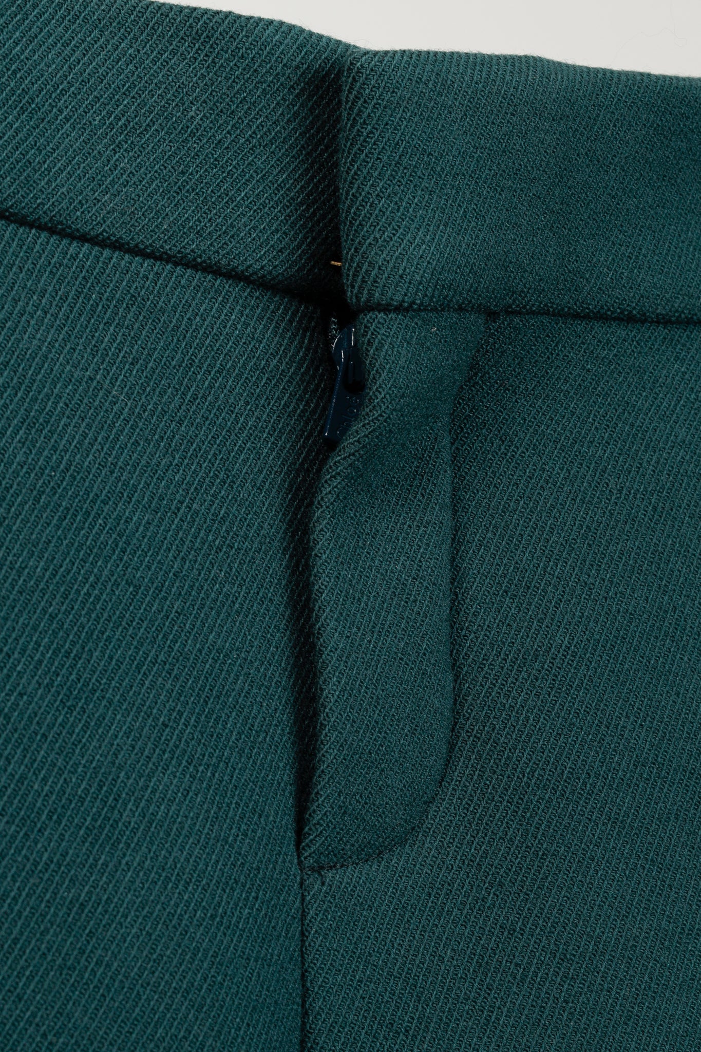 Chloe AW/17 Lightless Green Wool Trouser Pants