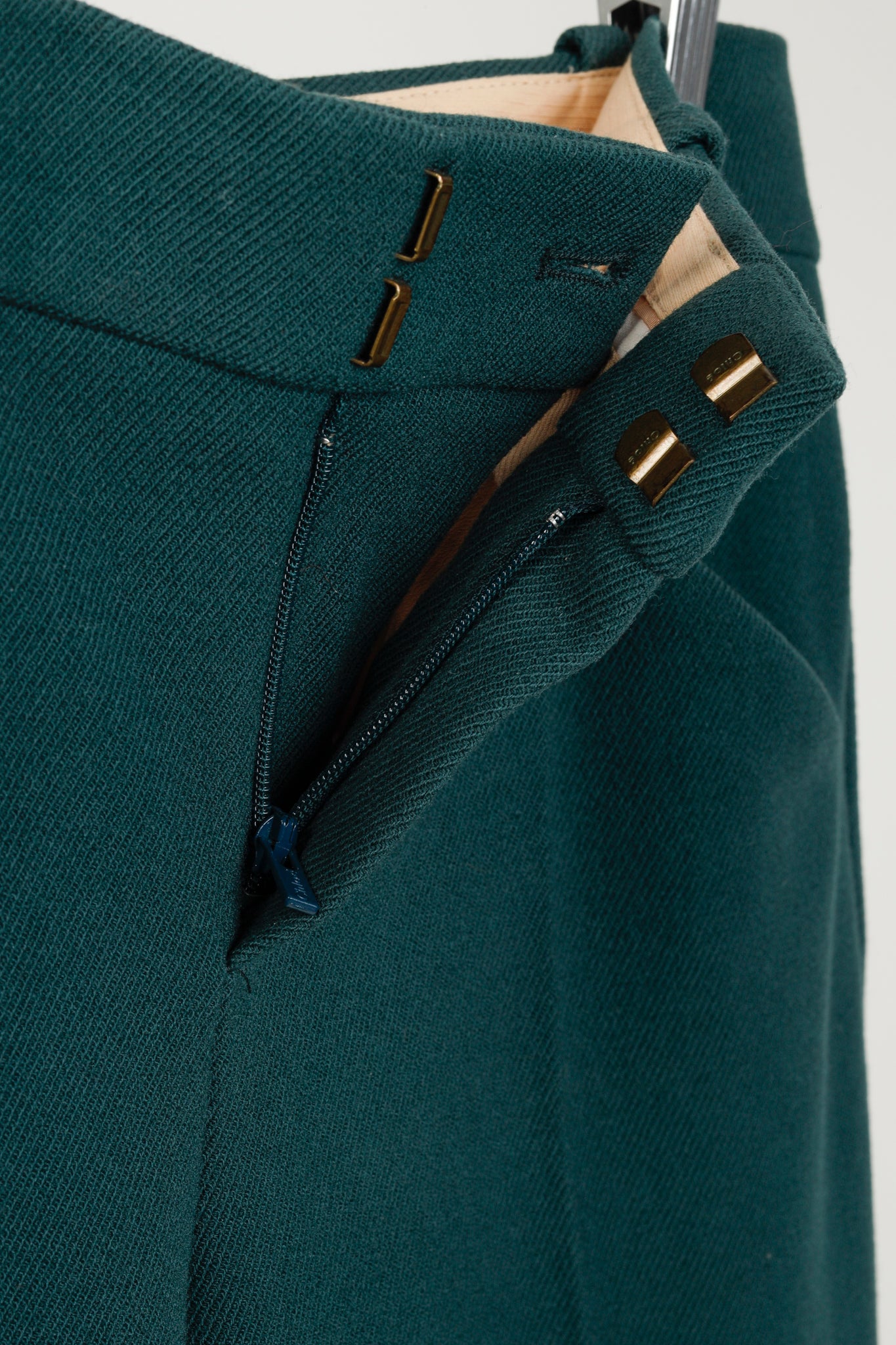 Chloe AW/17 Lightless Green Wool Trouser Pants