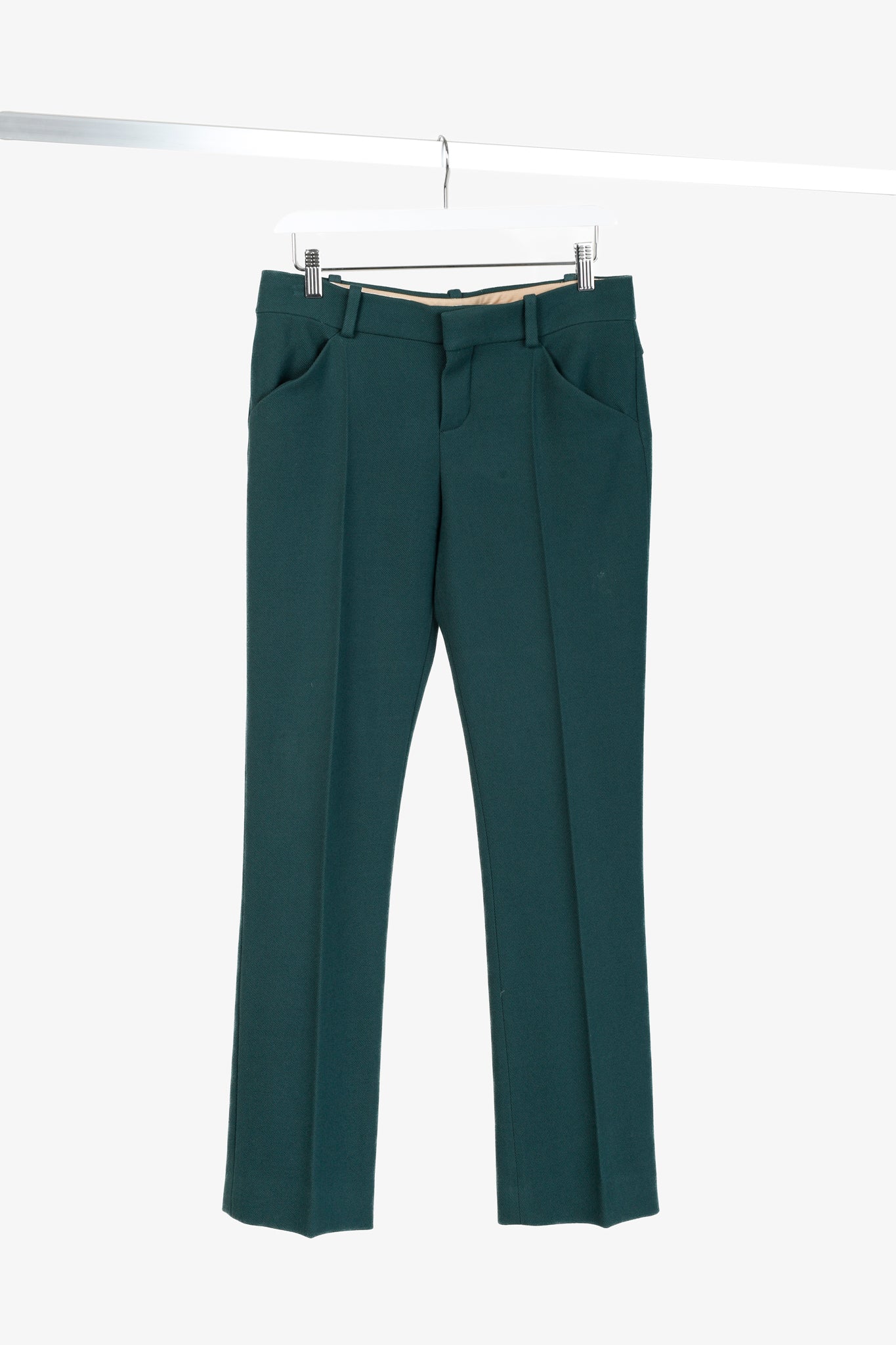 Chloe AW/17 Lightless Green Wool Trouser Pants