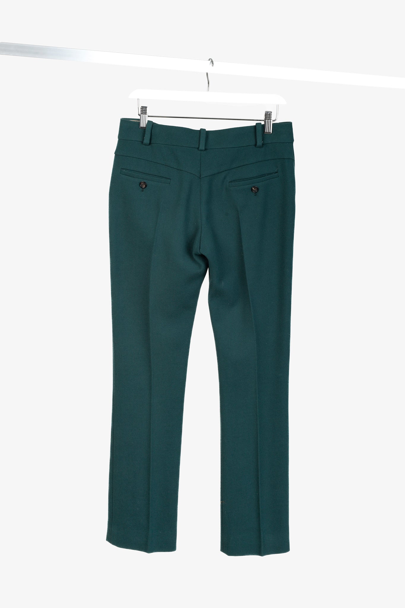 Chloe AW/17 Lightless Green Wool Trouser Pants