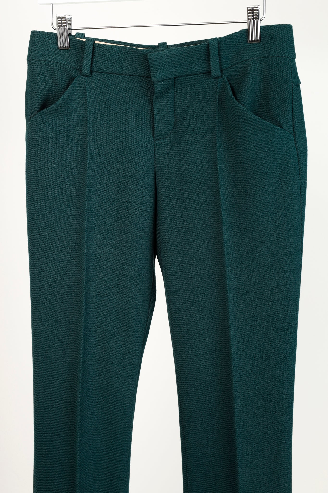Chloe AW/17 Lightless Green Wool Trouser Pants