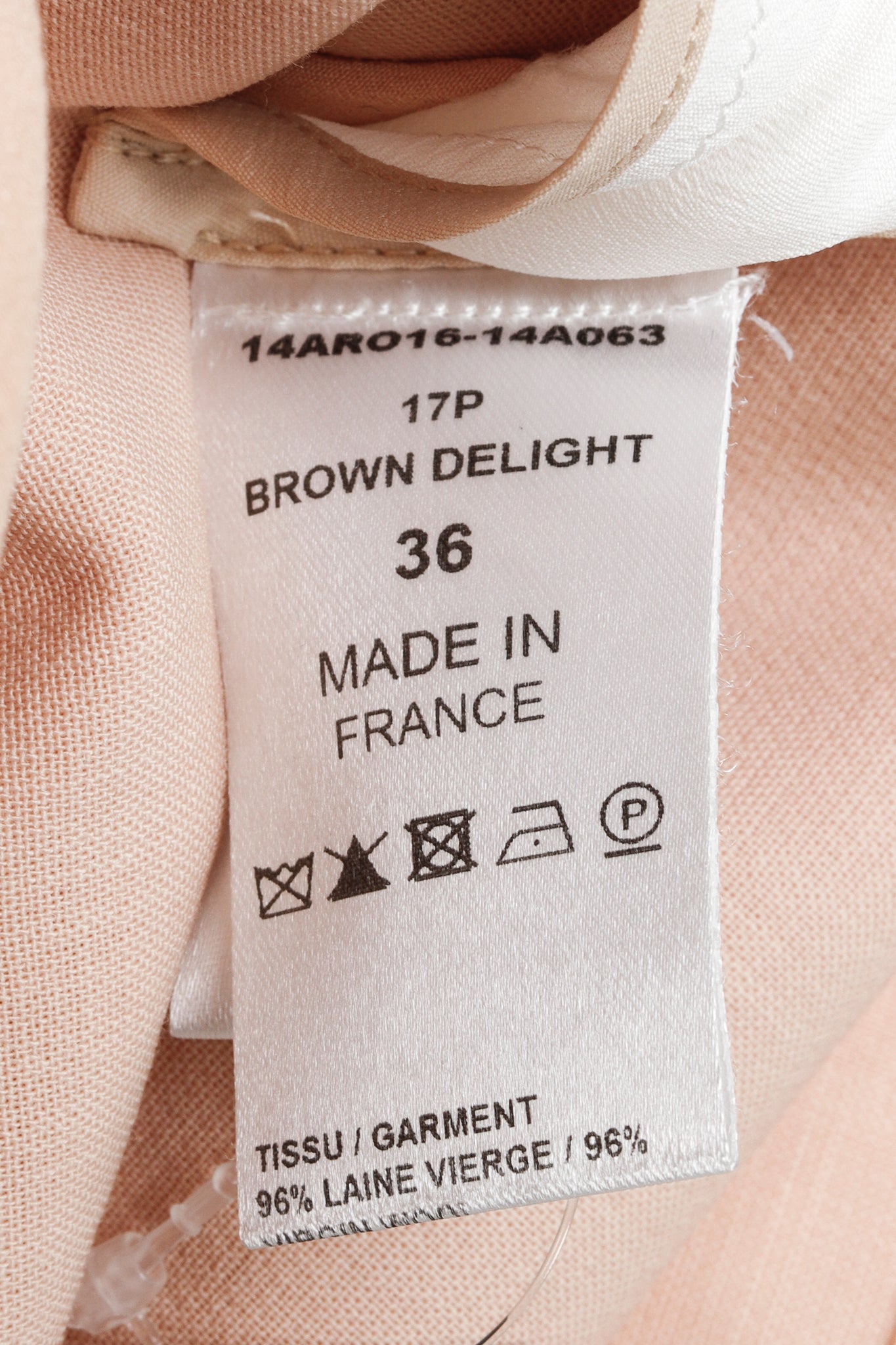 Chloe Brown Delight Wool Piped Long-Sleeve Dress