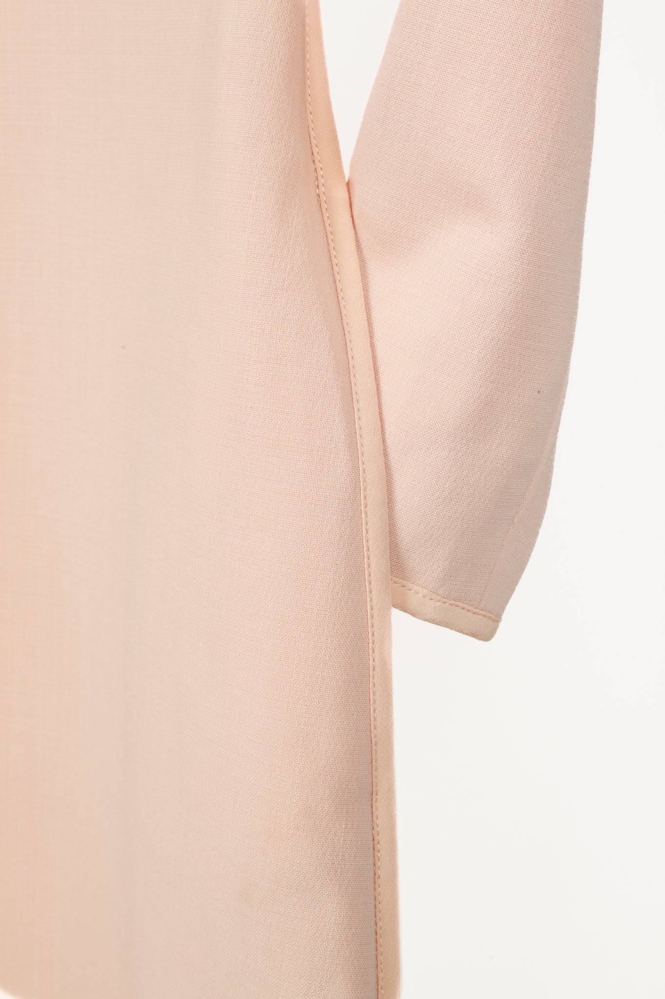 Chloe Brown Delight Wool Piped Long-Sleeve Dress