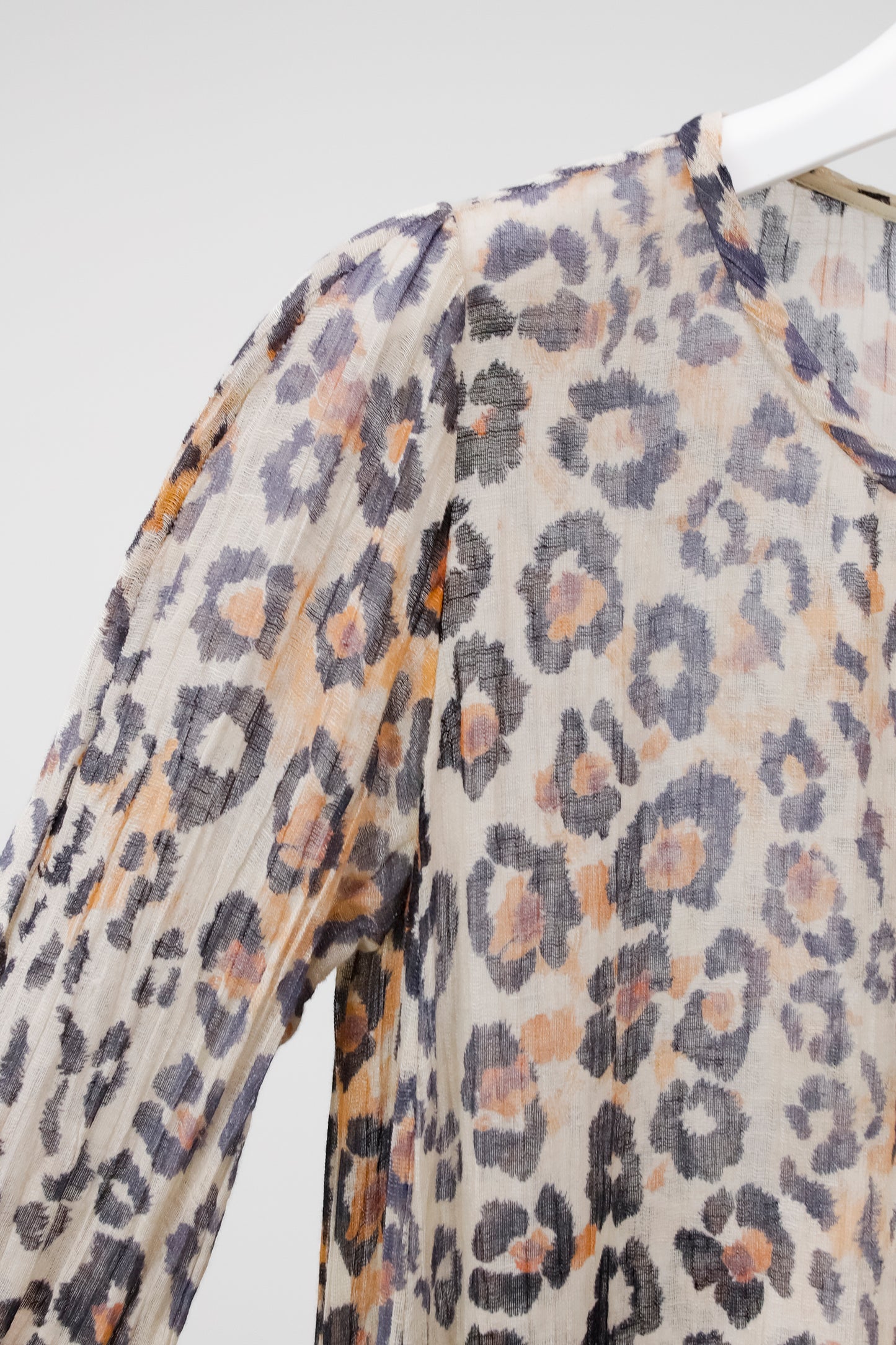 Chloé R/16 Multicolored Tawny Leopard Print Gauze Dress