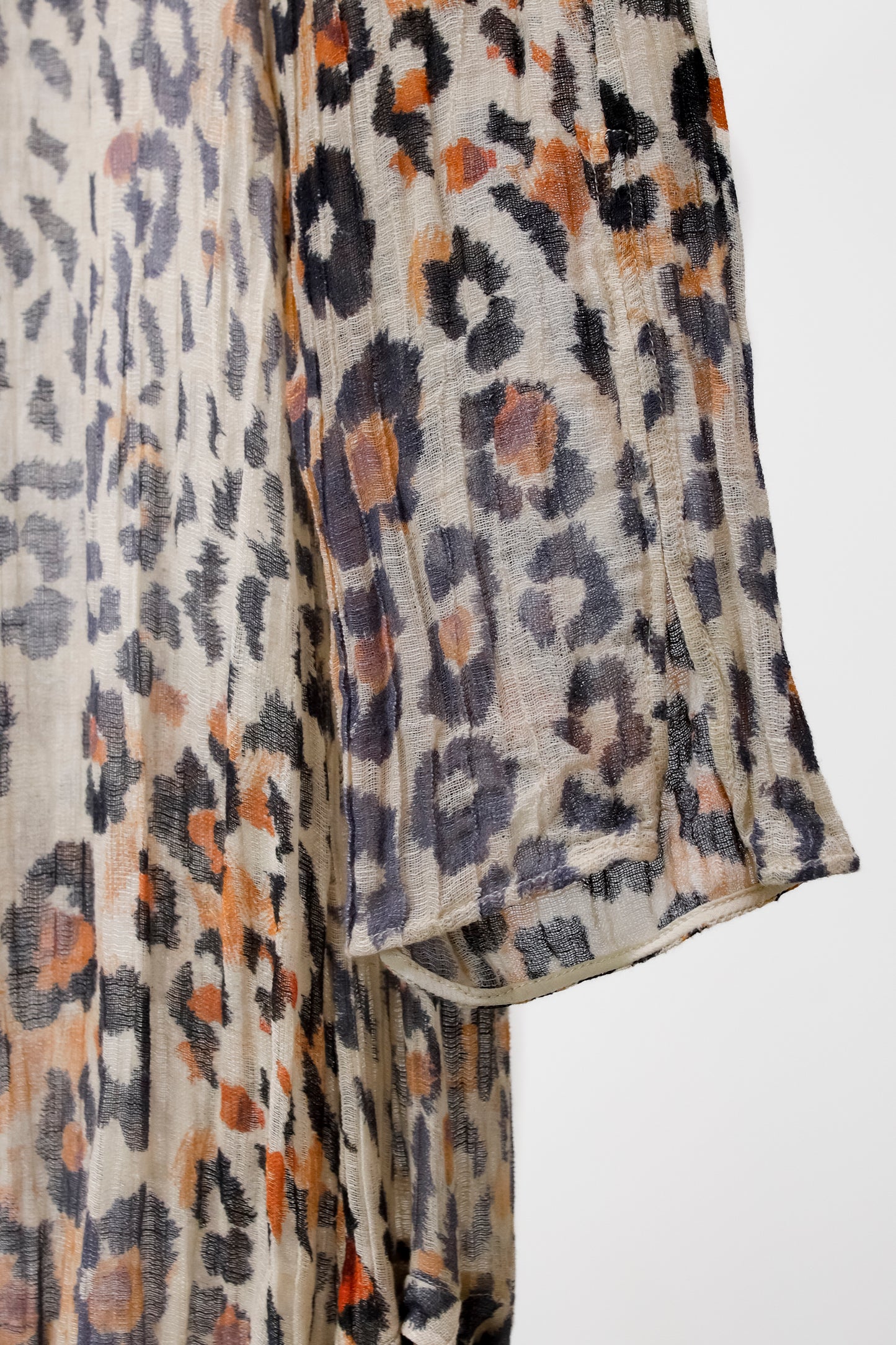 Chloé R/16 Multicolored Tawny Leopard Print Gauze Dress