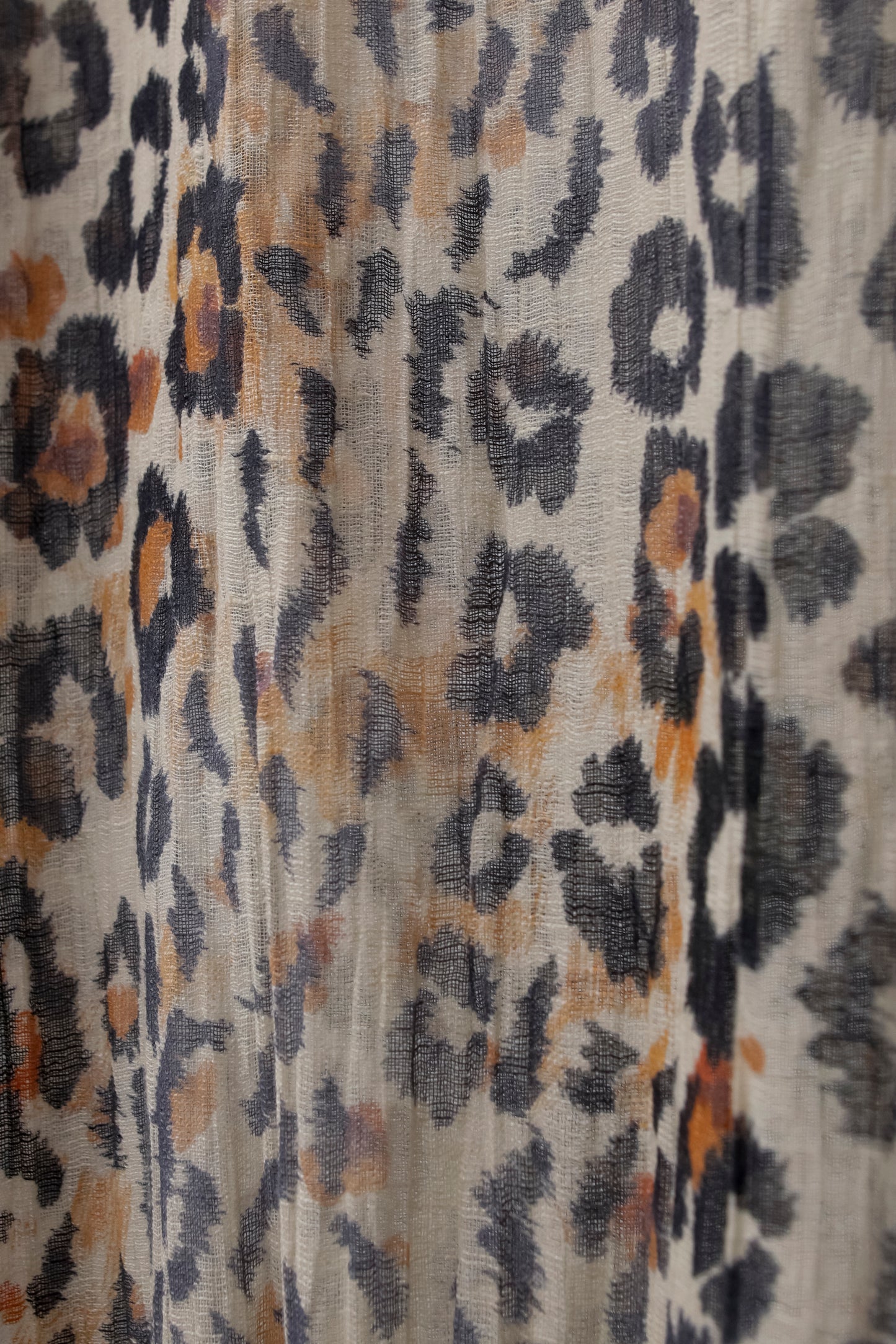 Chloé R/16 Multicolored Tawny Leopard Print Gauze Dress