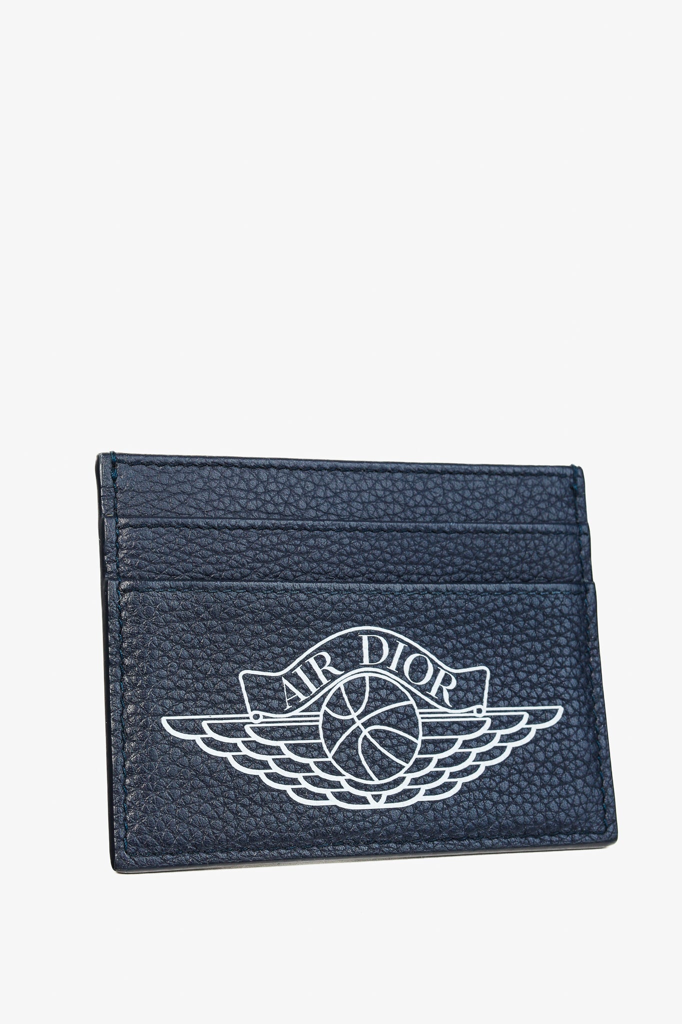 Dior x Air Jordan Air Dior Wings Navy Leather Card Holder