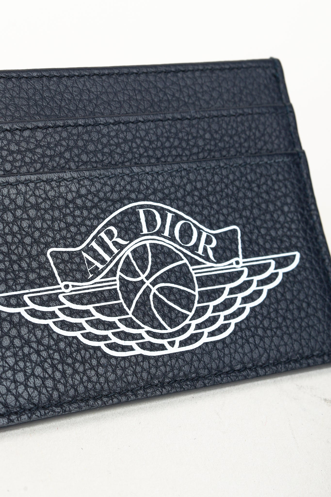 Dior x Air Jordan Air Dior Wings Navy Leather Card Holder