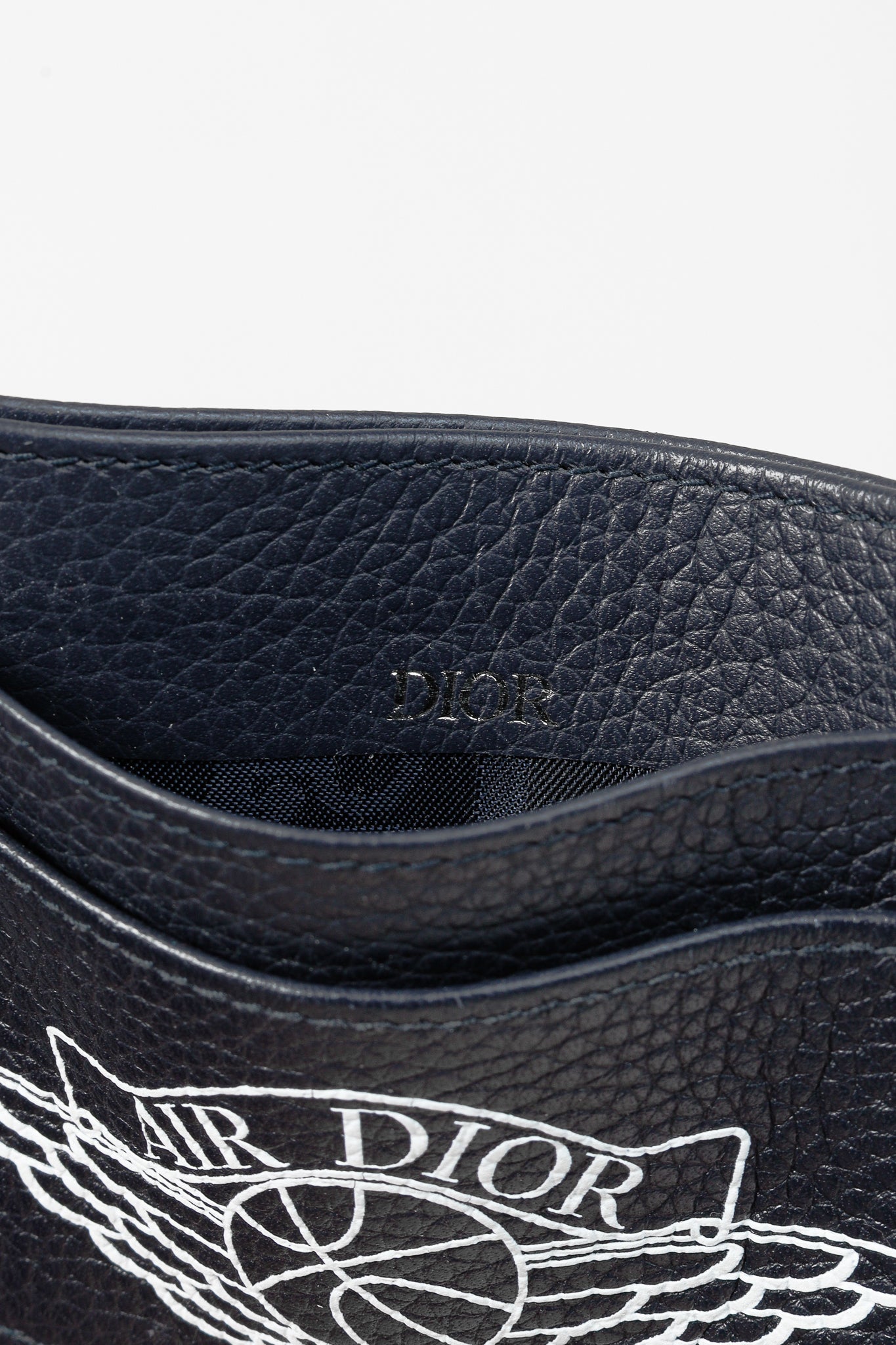 Dior x Air Jordan Air Dior Wings Navy Leather Card Holder