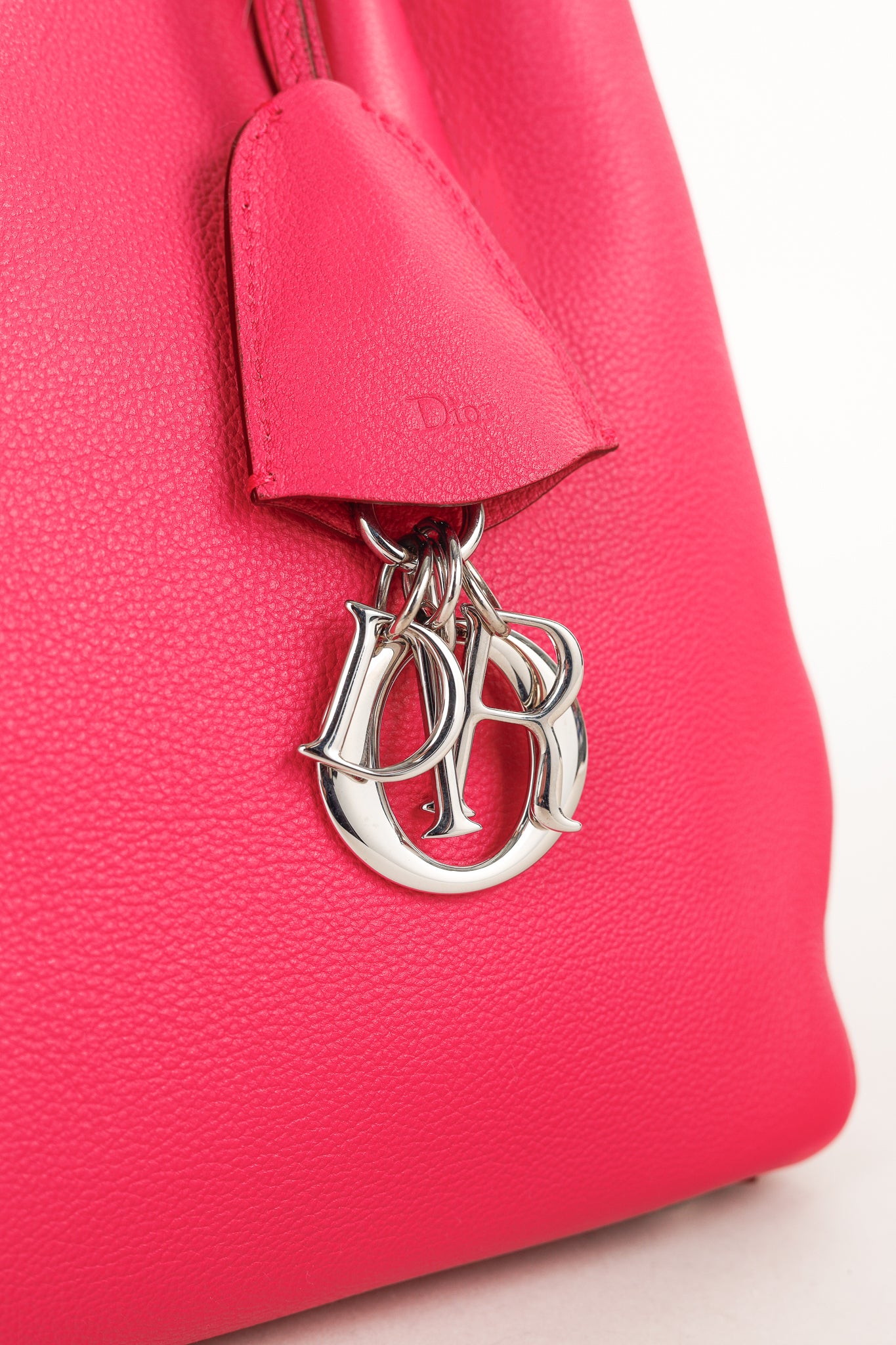 Christian Dior Open Bar Small Pink Supple Grained Calfskin Leather Tote